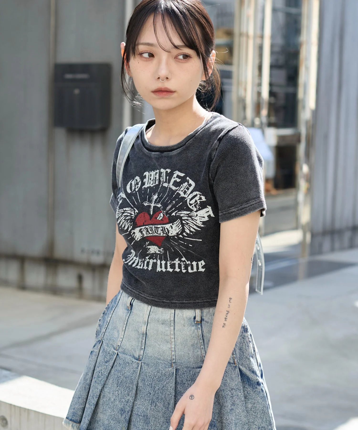 ヴィンテージウォッシュグラフィックリブT - Image 33