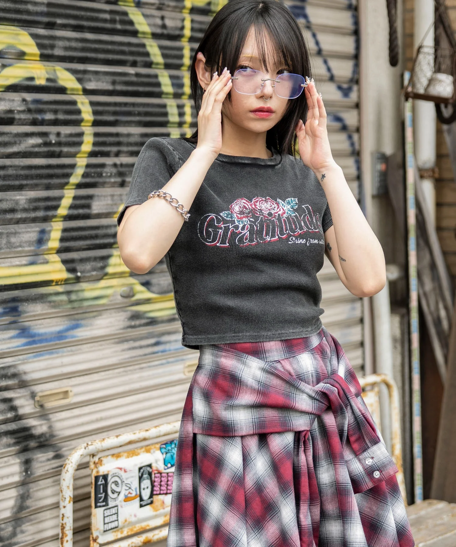 ヴィンテージウォッシュグラフィックリブT - Image 40