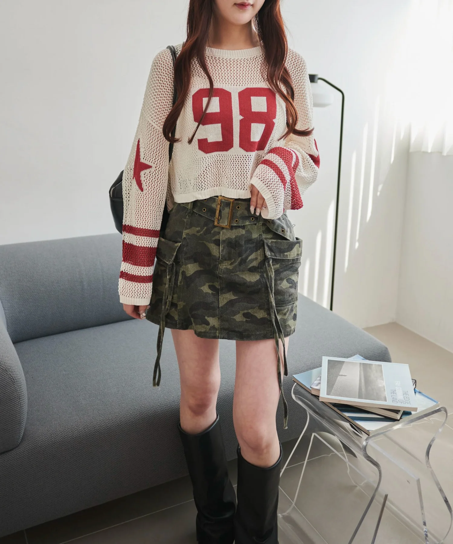 ナンバリングメッシュショートニット - Image 11