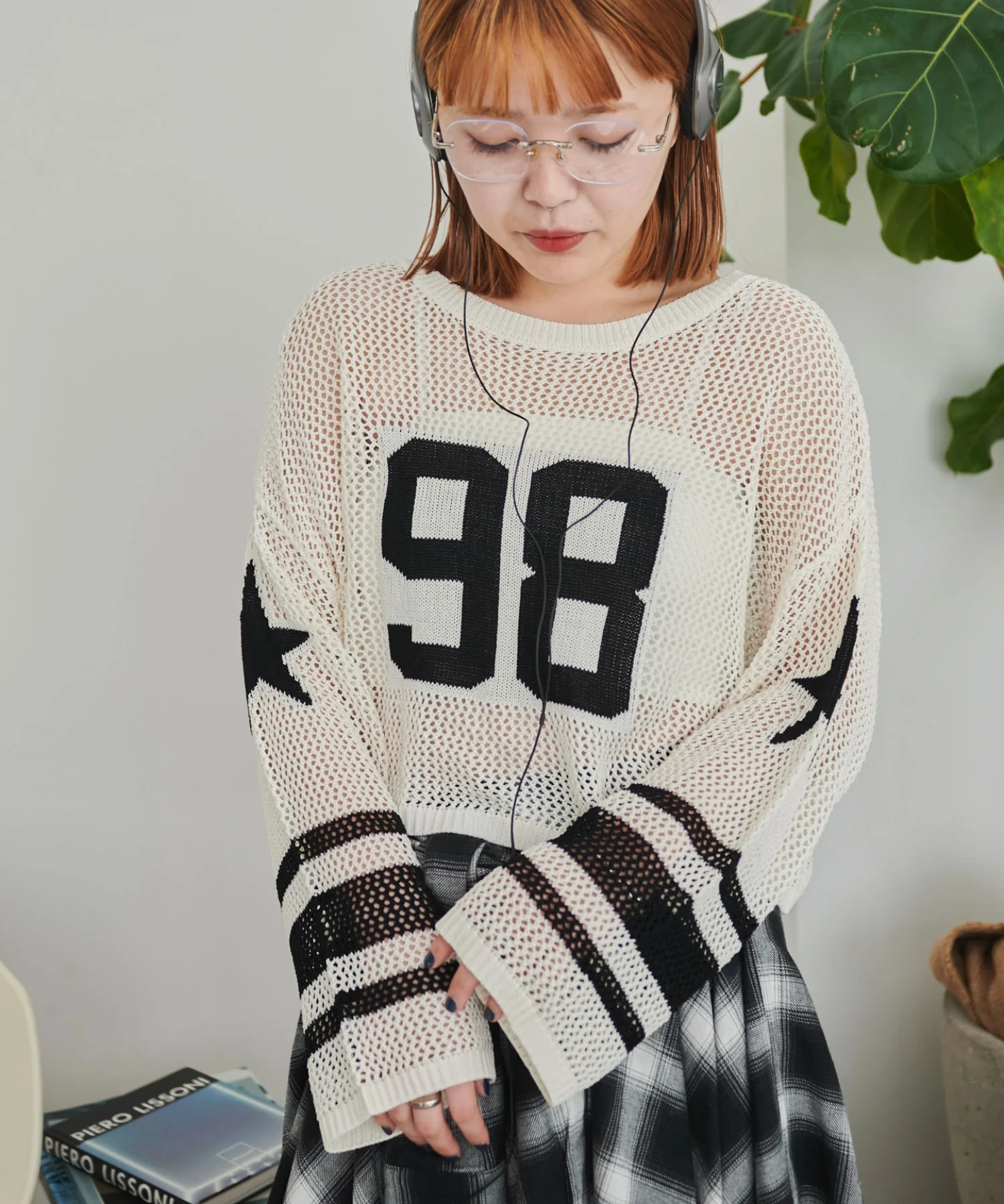 ナンバリングメッシュショートニット - Image 12