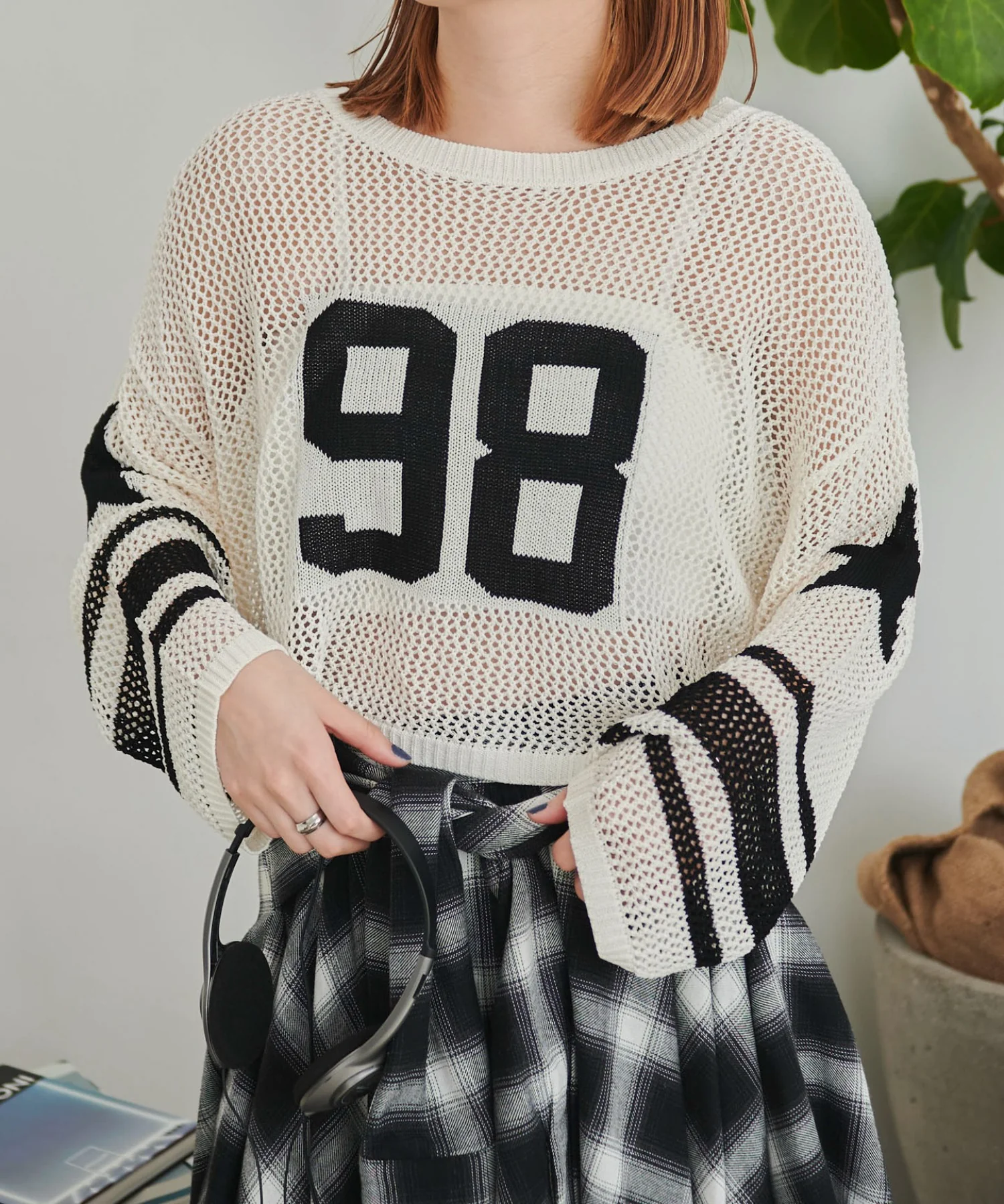 ナンバリングメッシュショートニット - Image 14