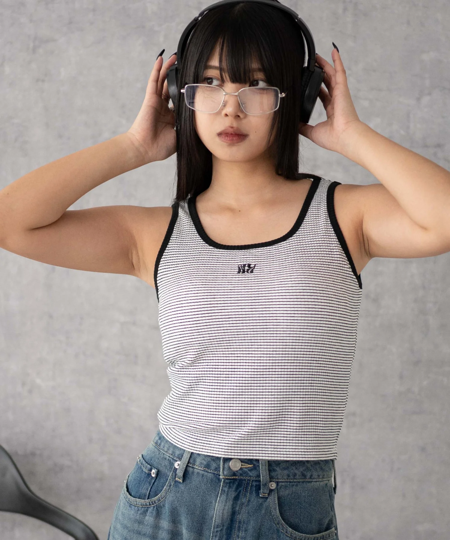 グラフィックカップ付きリブタンク - Image 52