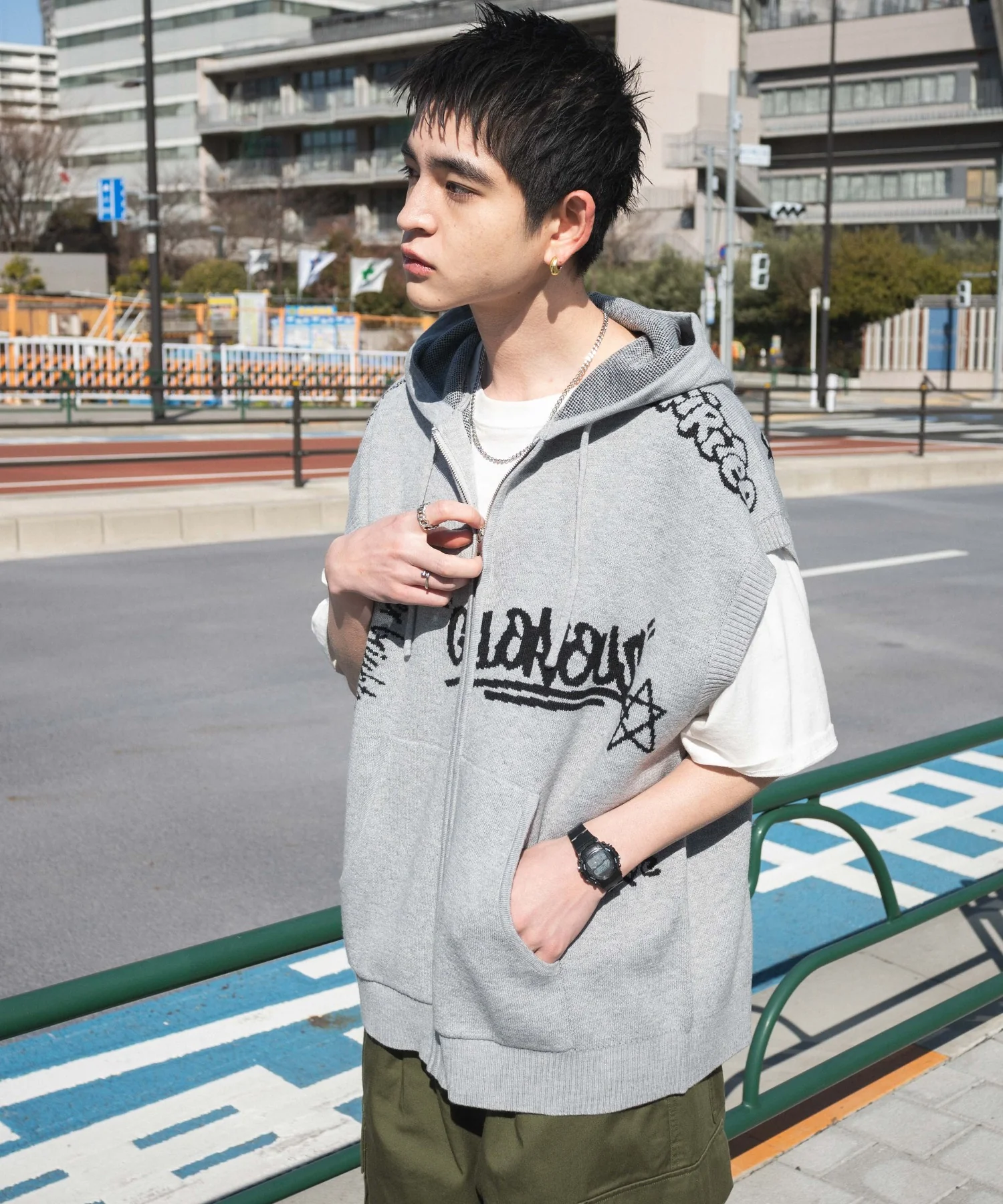 ジャガードノースリジップパーカー - Image 13