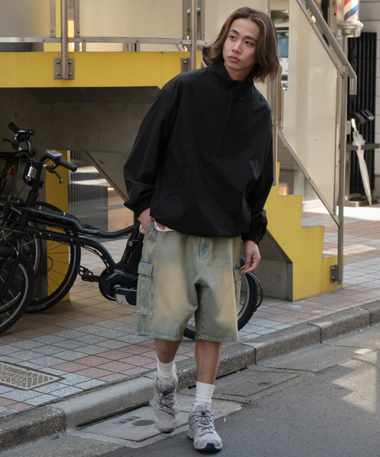 イージーバギーデニムカーゴショーツ - Image 4