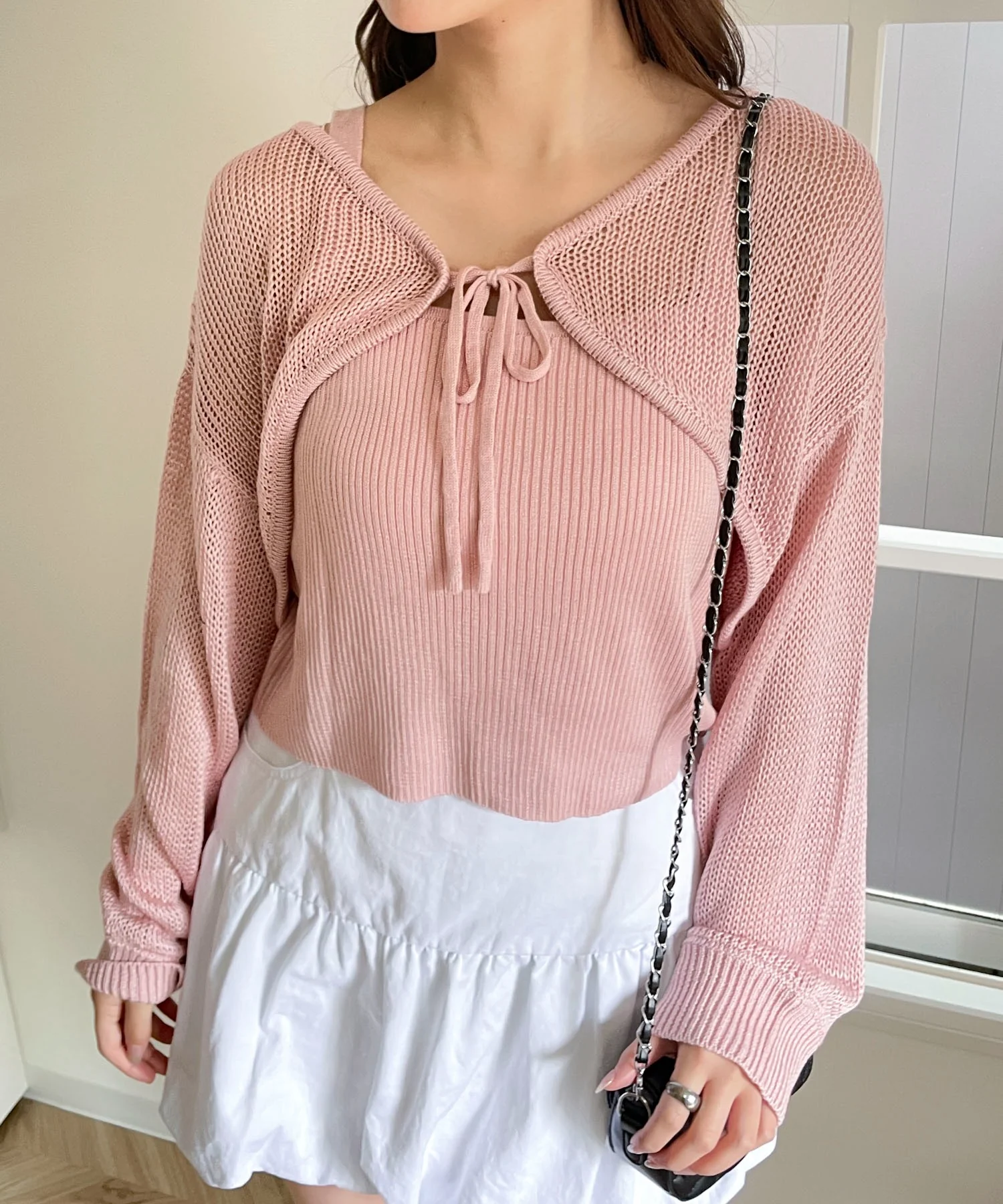 アンサンブルメッシュリボンカーディガン - Image 15