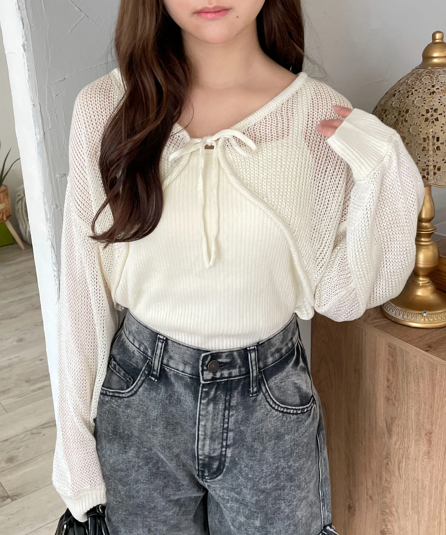 アンサンブルメッシュリボンカーディガン - Image 18