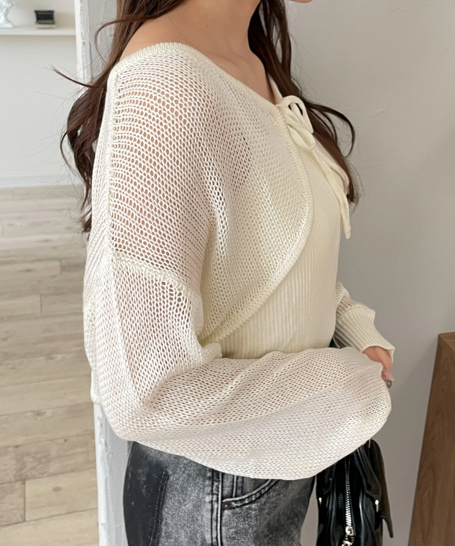 アンサンブルメッシュリボンカーディガン - Image 21