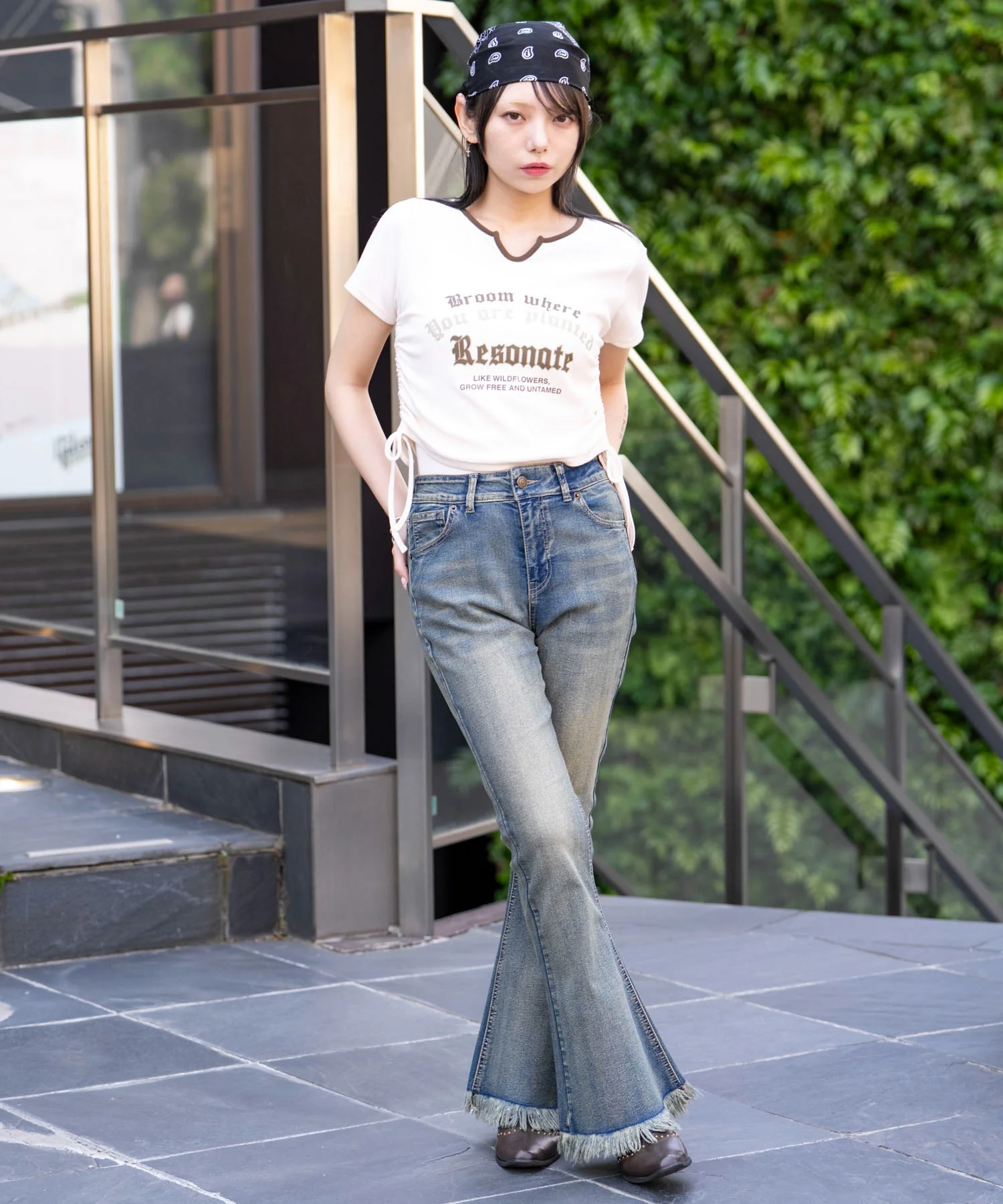 キーネックサイドレースアップちびT - Image 15
