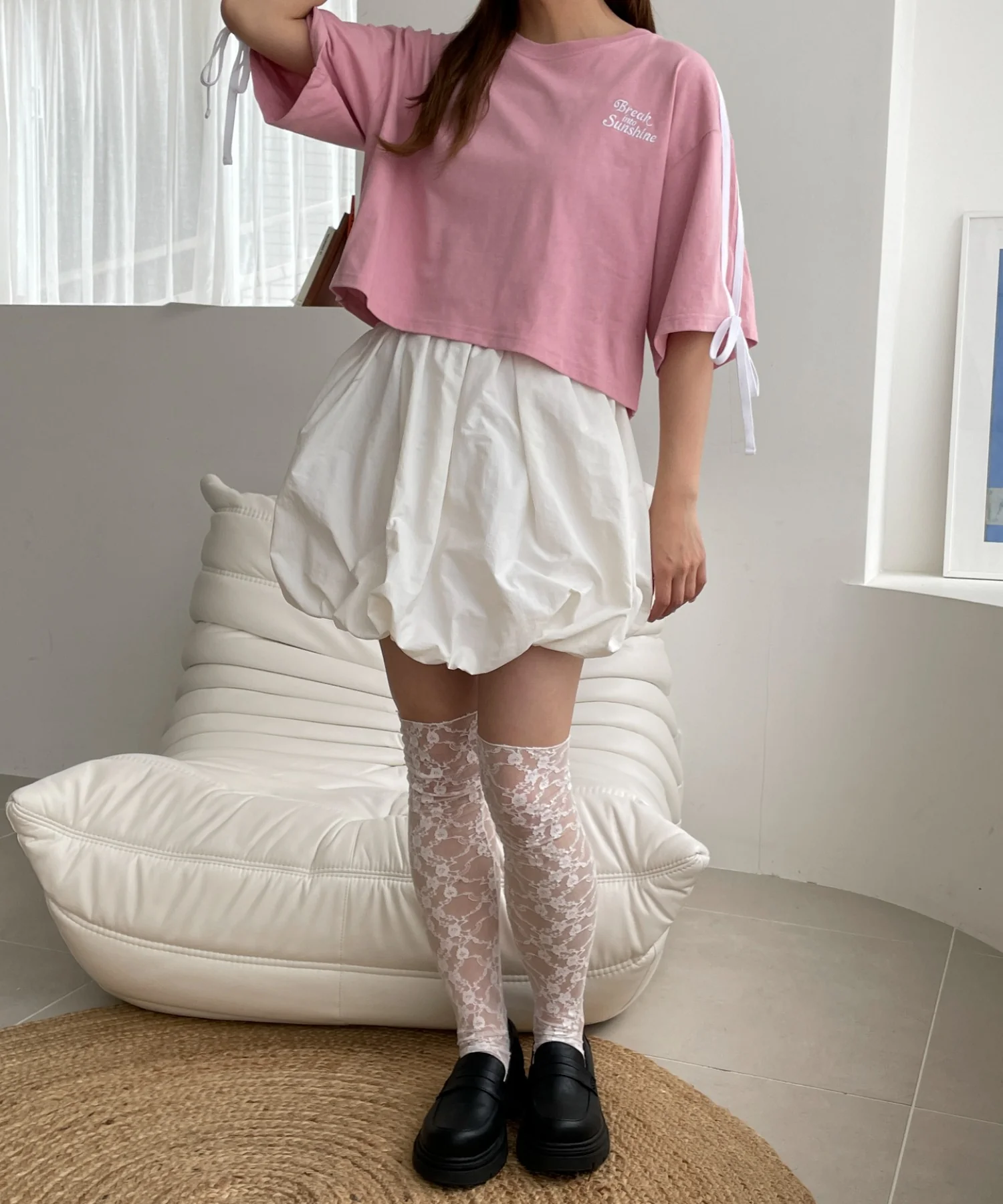 2ラインリボングラフィックショートT - Image 6