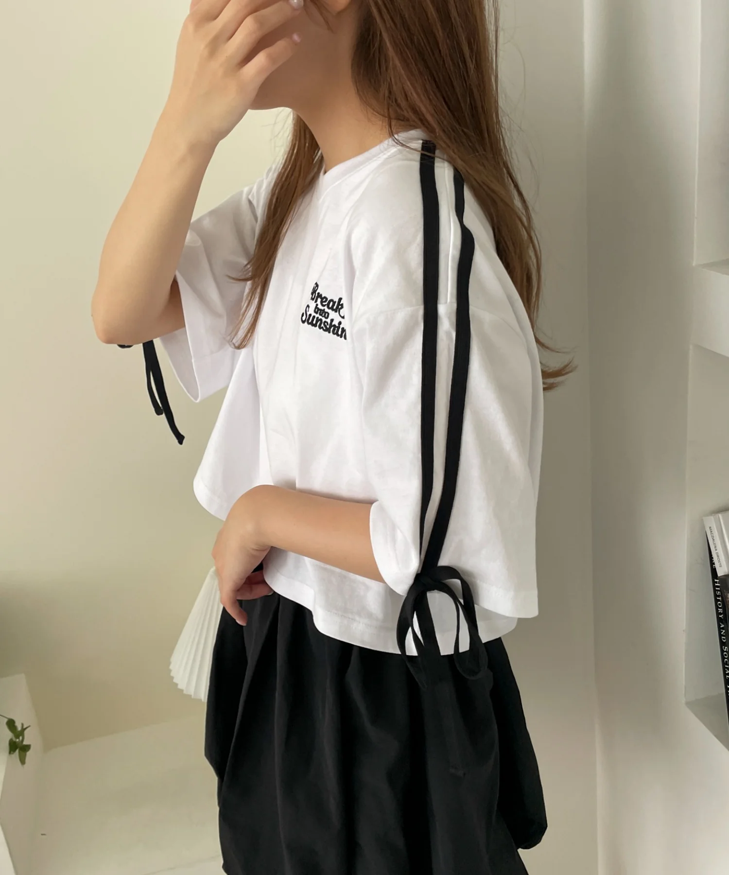 2ラインリボングラフィックショートT - Image 8