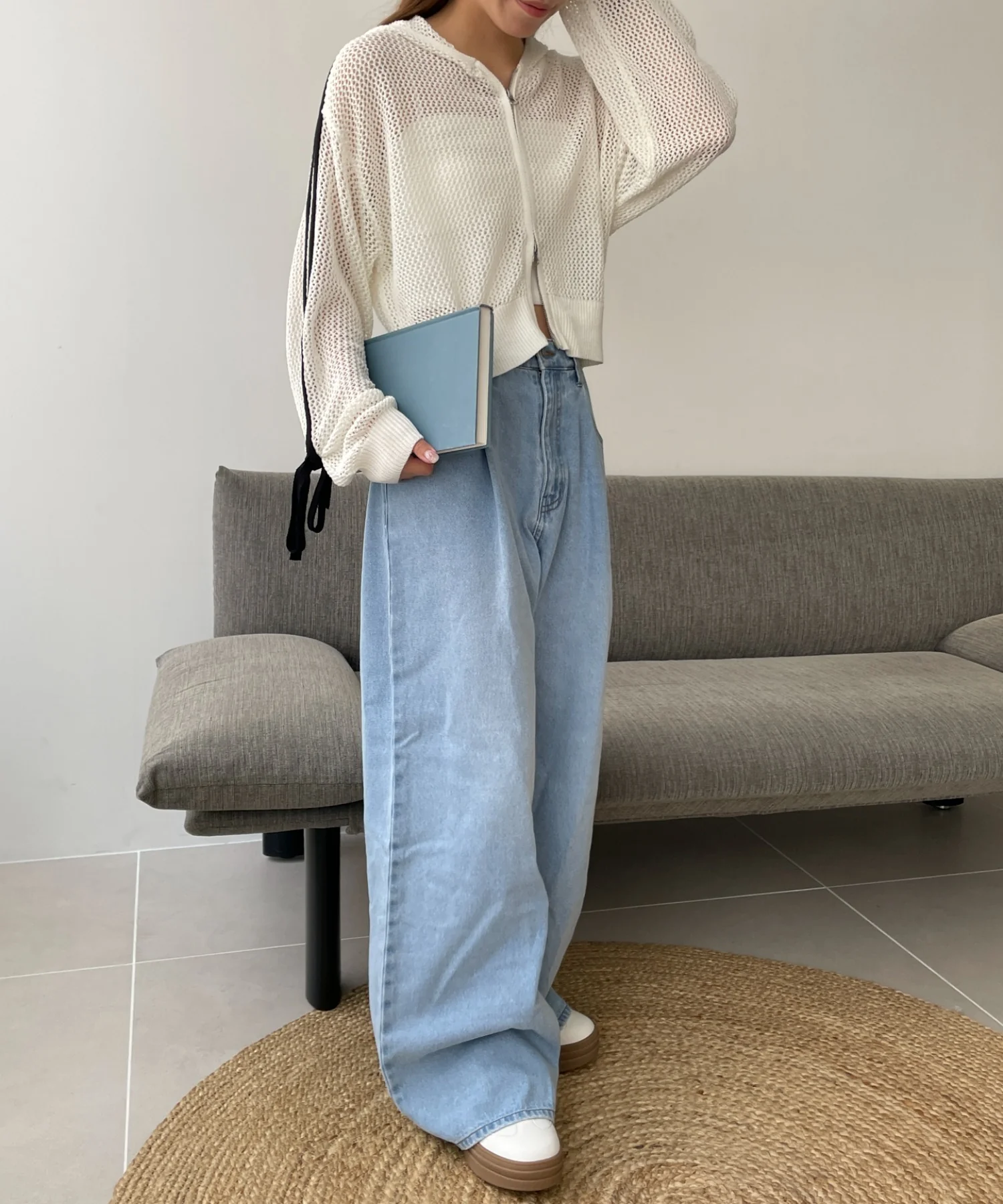 メッシュニットショートパーカー - Image 9