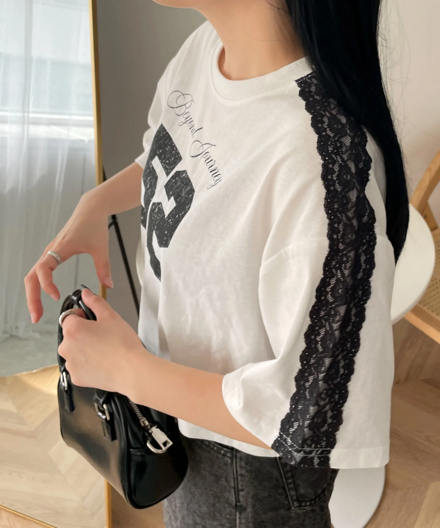 レースショルダーショートT - Image 8