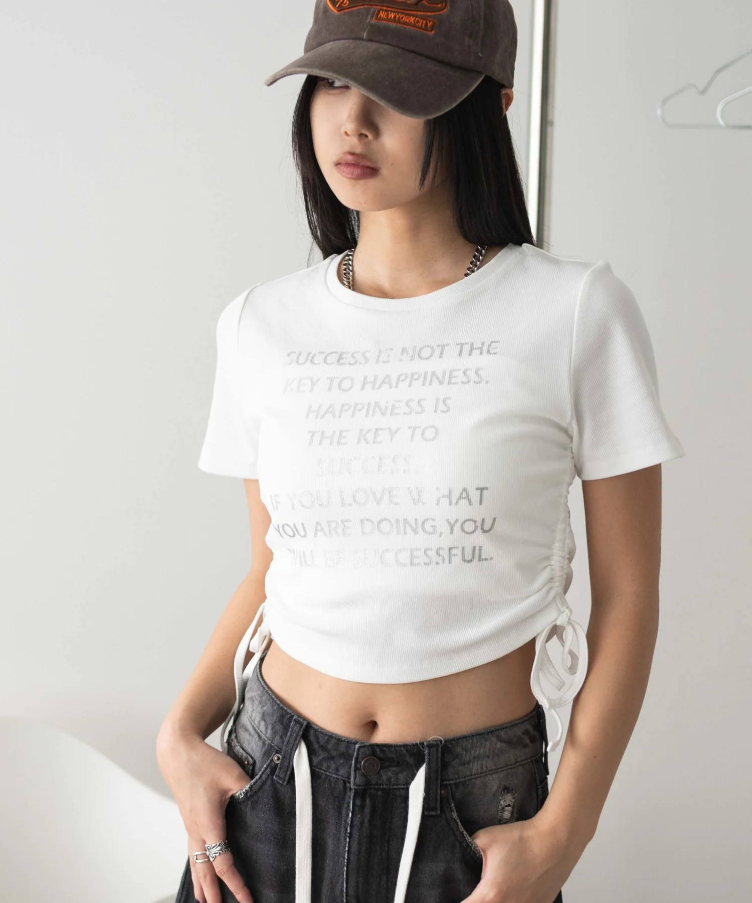 グラフィックサイドドロストリブちびT - Image 2