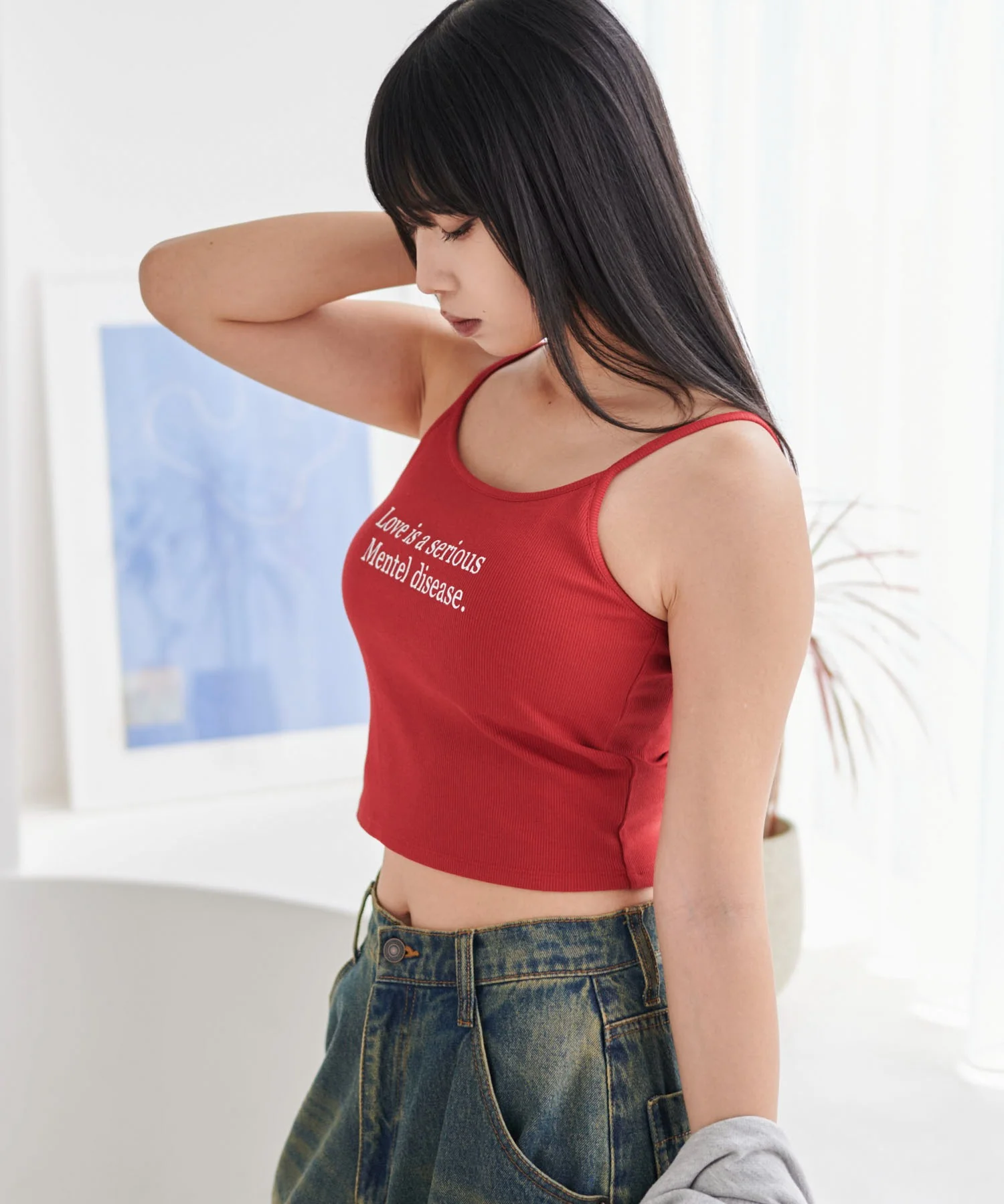 グラフィックプリントカップインキャミ - Image 11