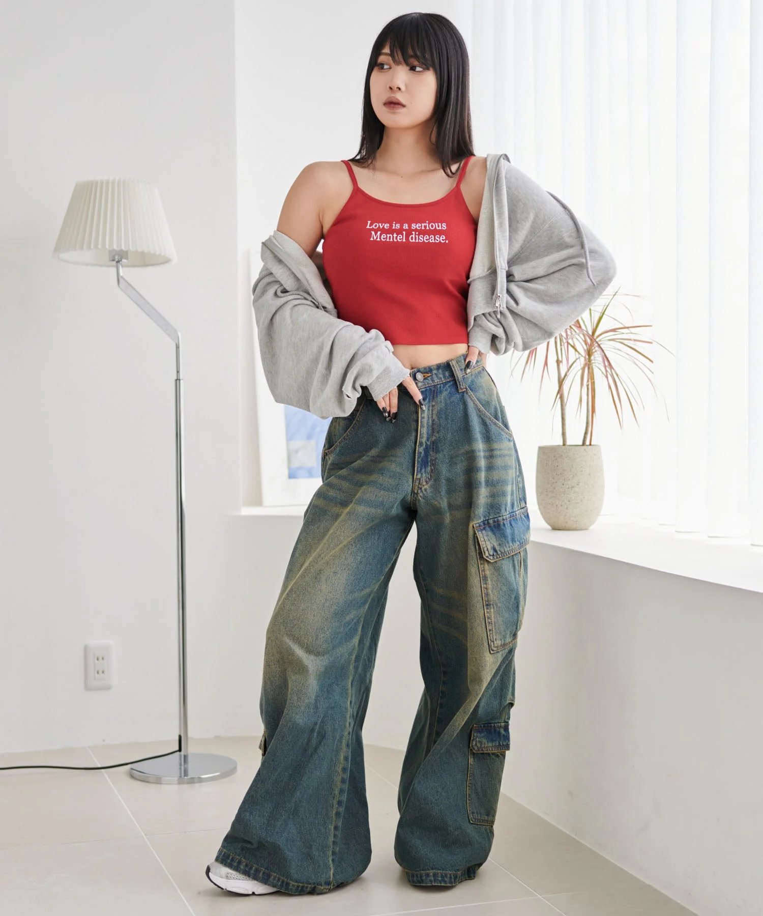 グラフィックプリントカップインキャミ - Image 13