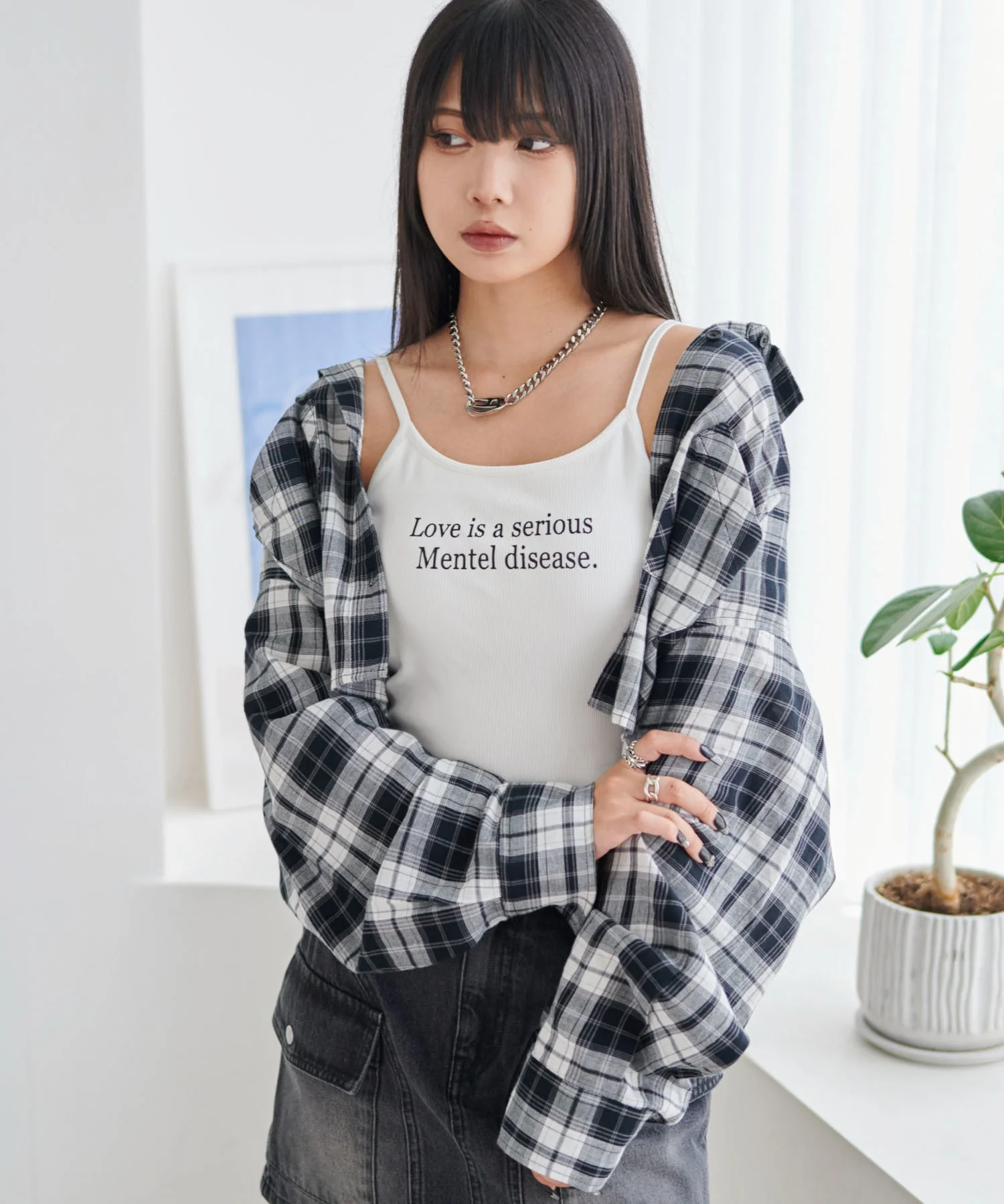 グラフィックプリントカップインキャミ - Image 14