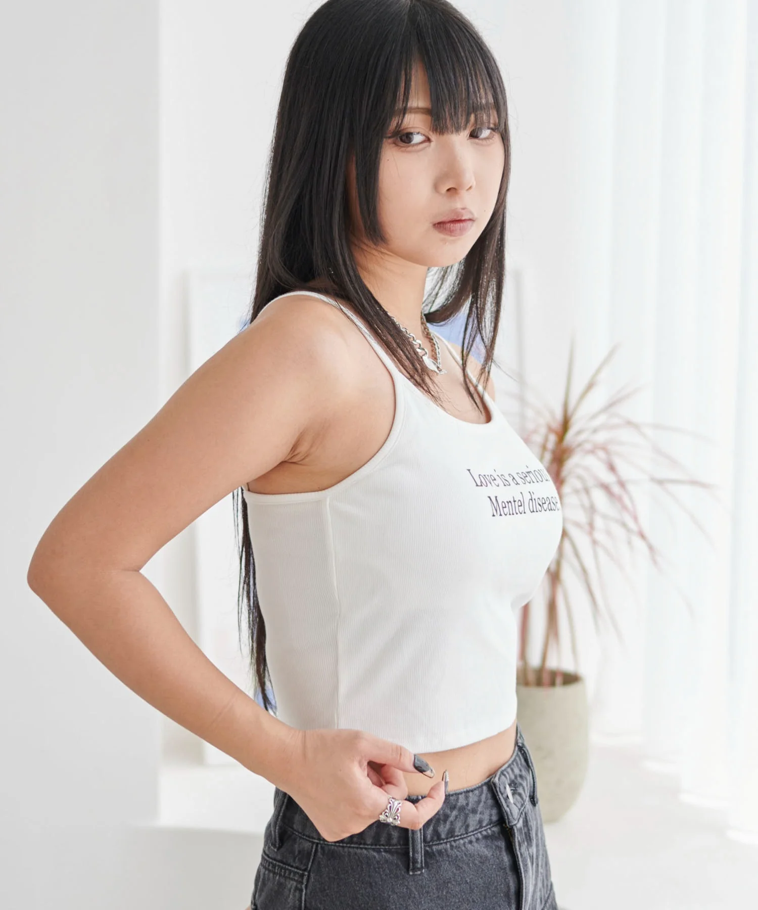 グラフィックプリントカップインキャミ - Image 16