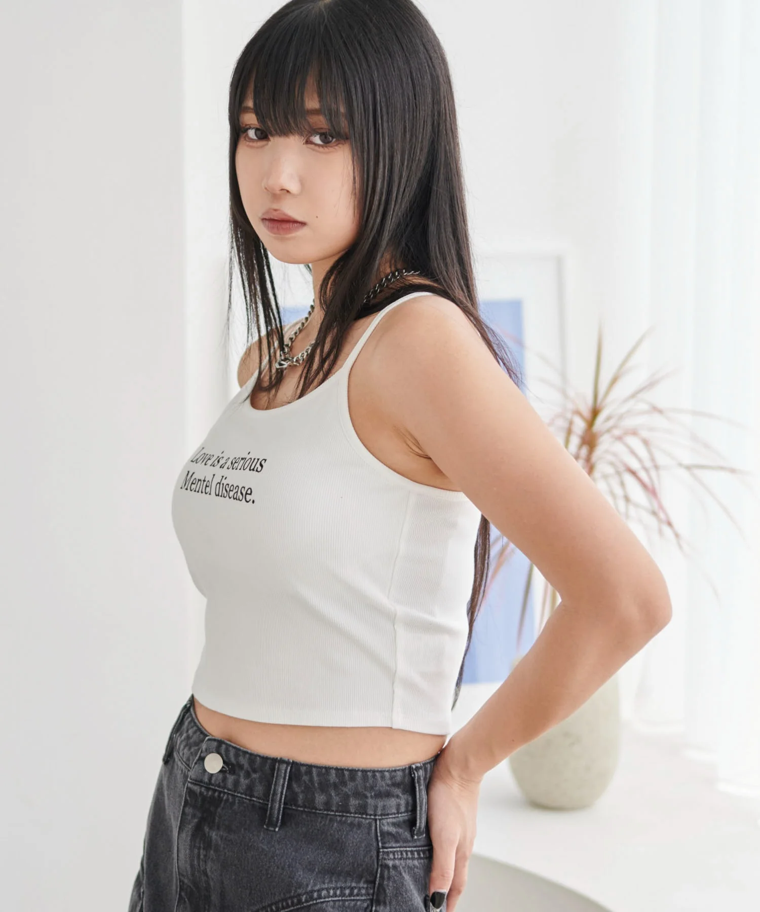 グラフィックプリントカップインキャミ - Image 17