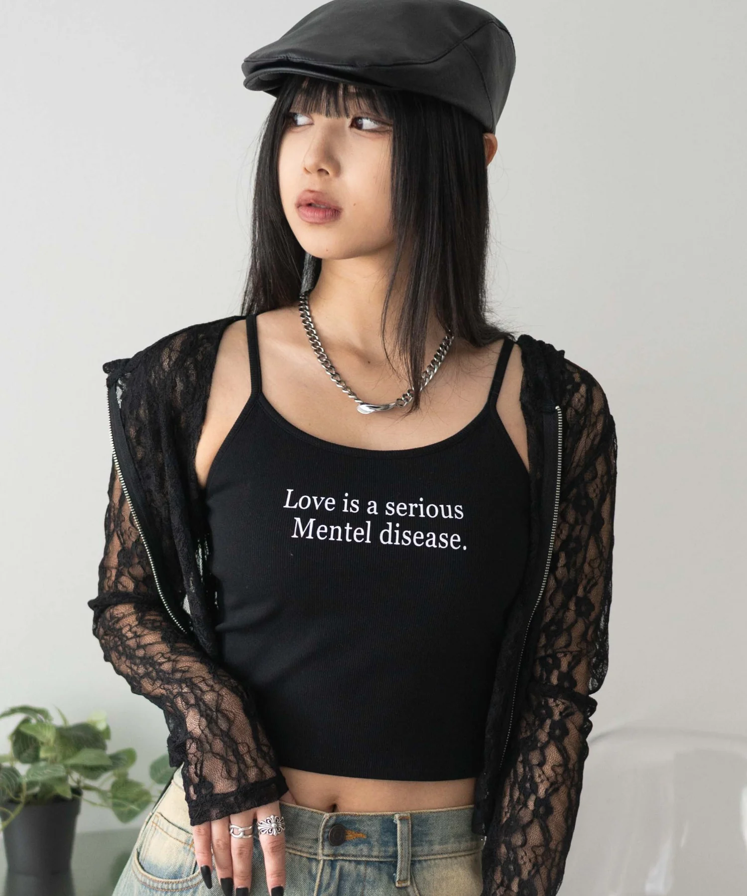 グラフィックプリントカップインキャミ - Image 3