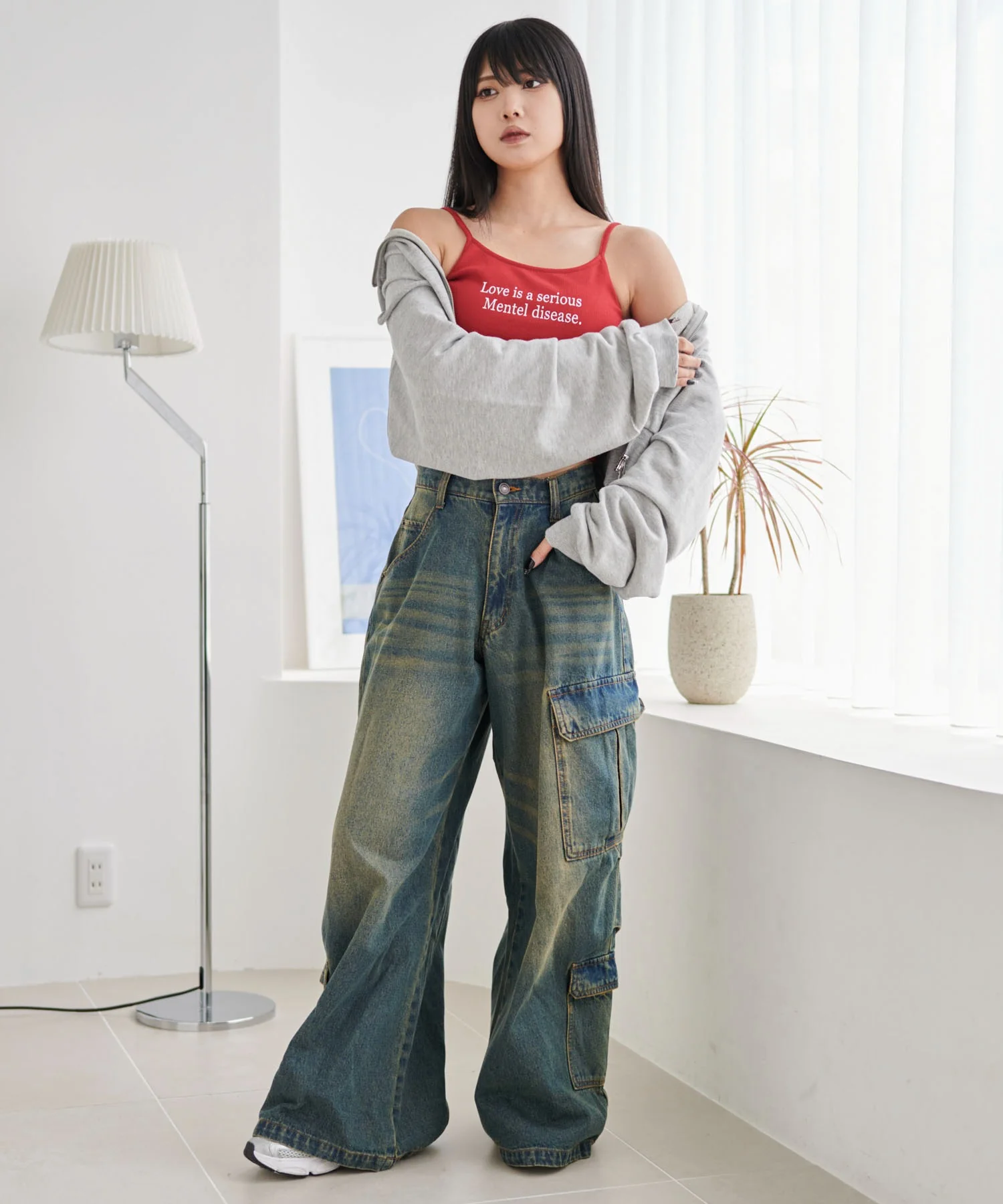 グラフィックプリントカップインキャミ - Image 4