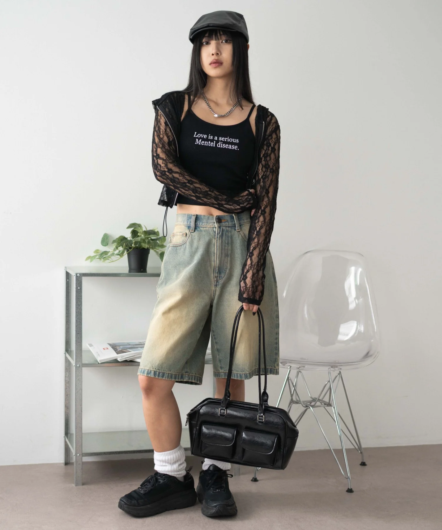 グラフィックプリントカップインキャミ - Image 6