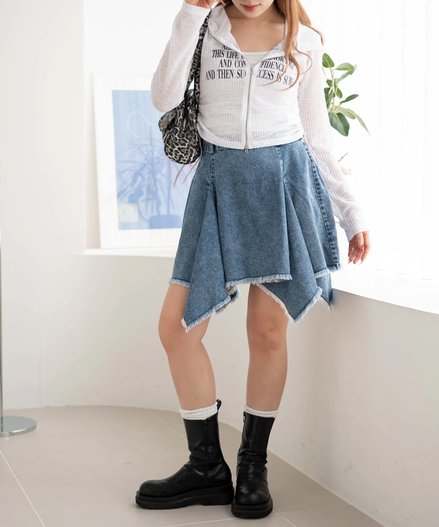 イレヘムデニムミニスカート - Image 3