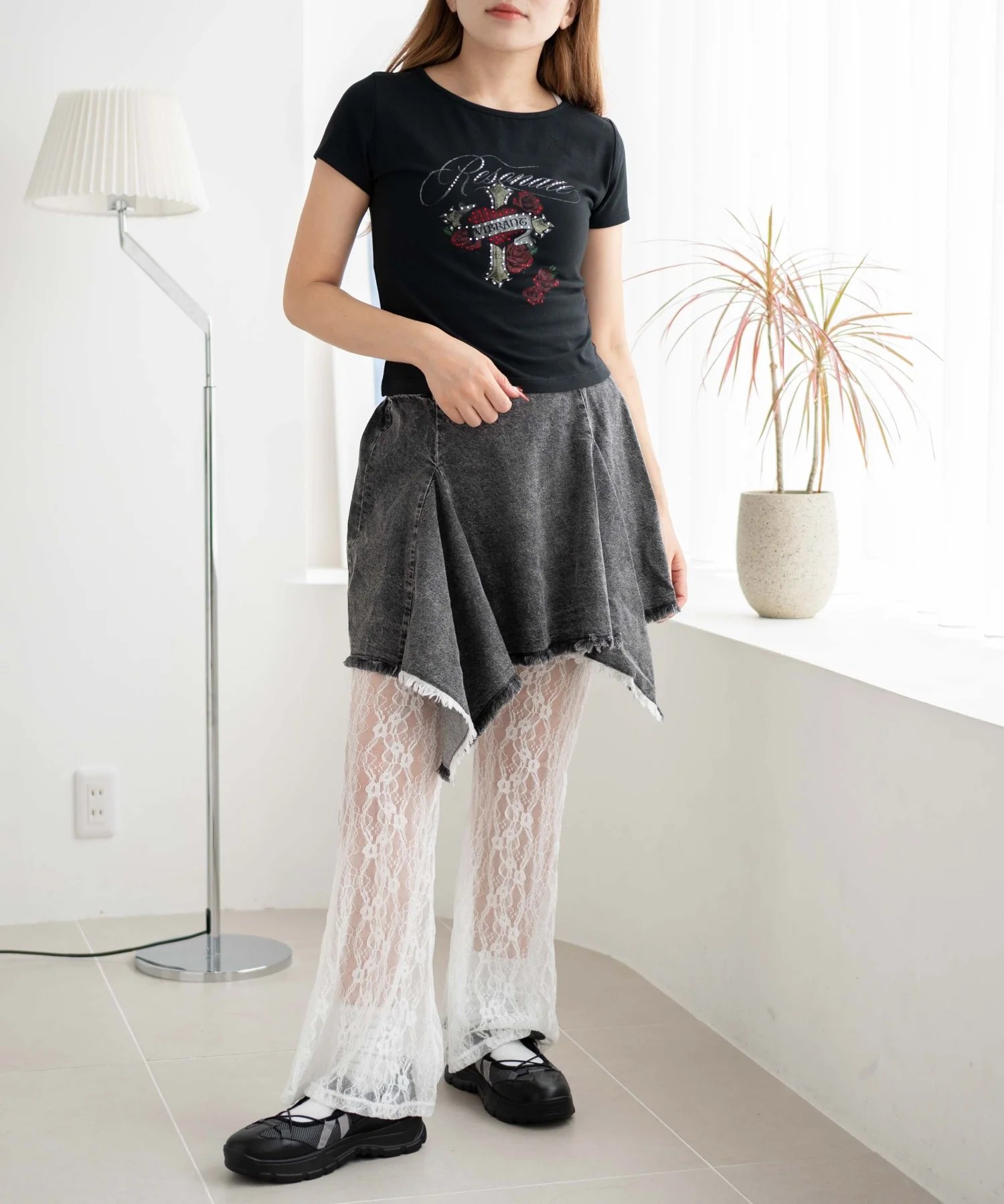 イレヘムデニムミニスカート - Image 4