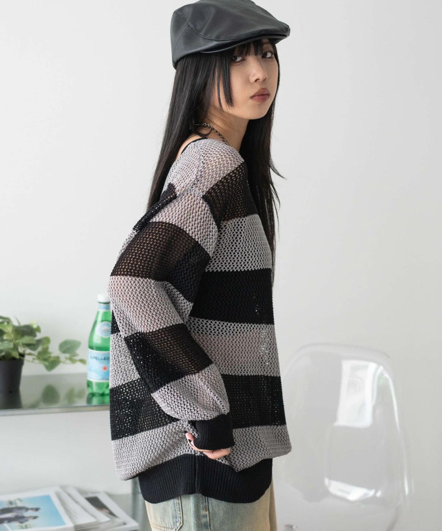 オフショルメッシュニット - Image 11