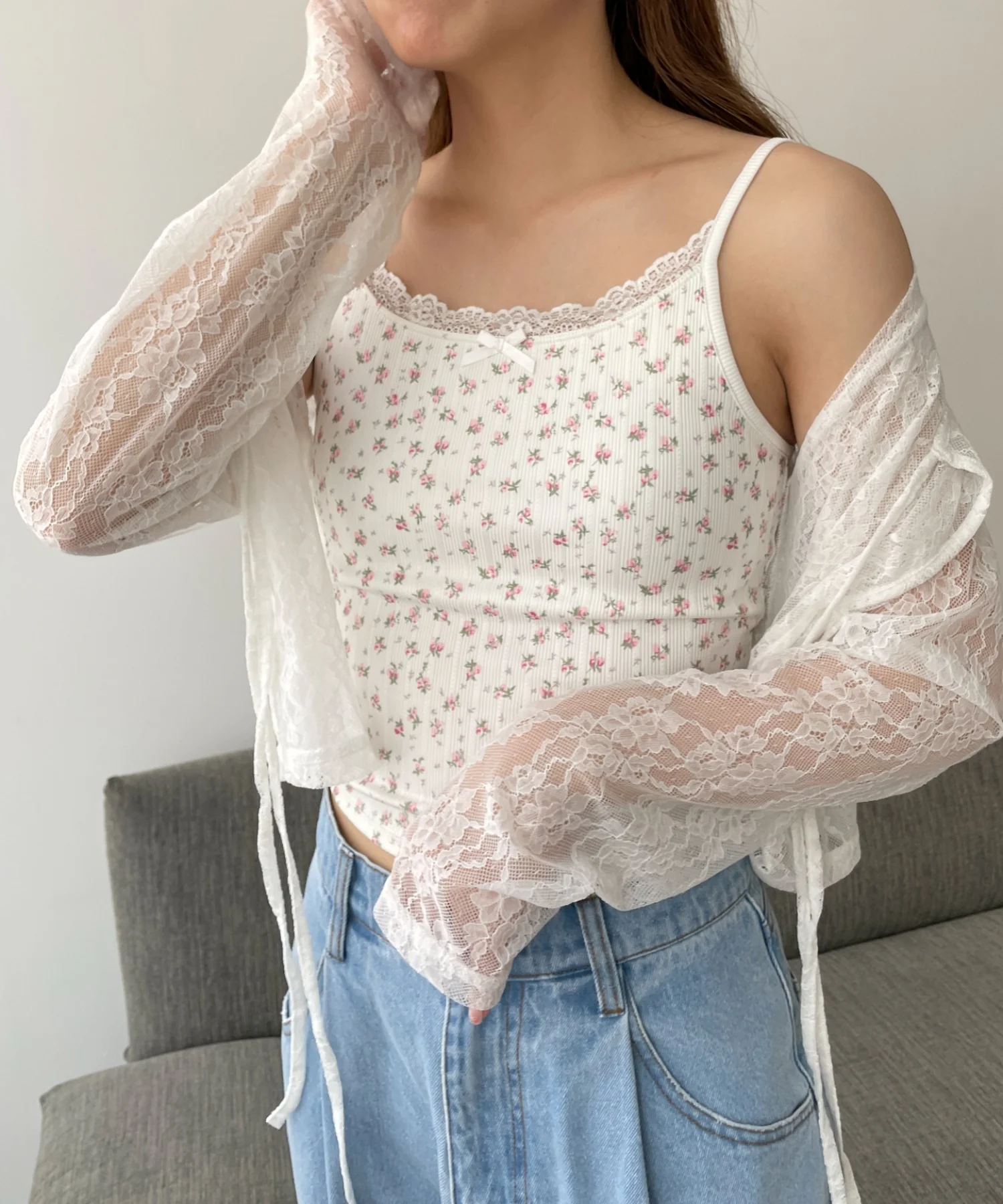 花柄レースカップインキャミ - Image 11