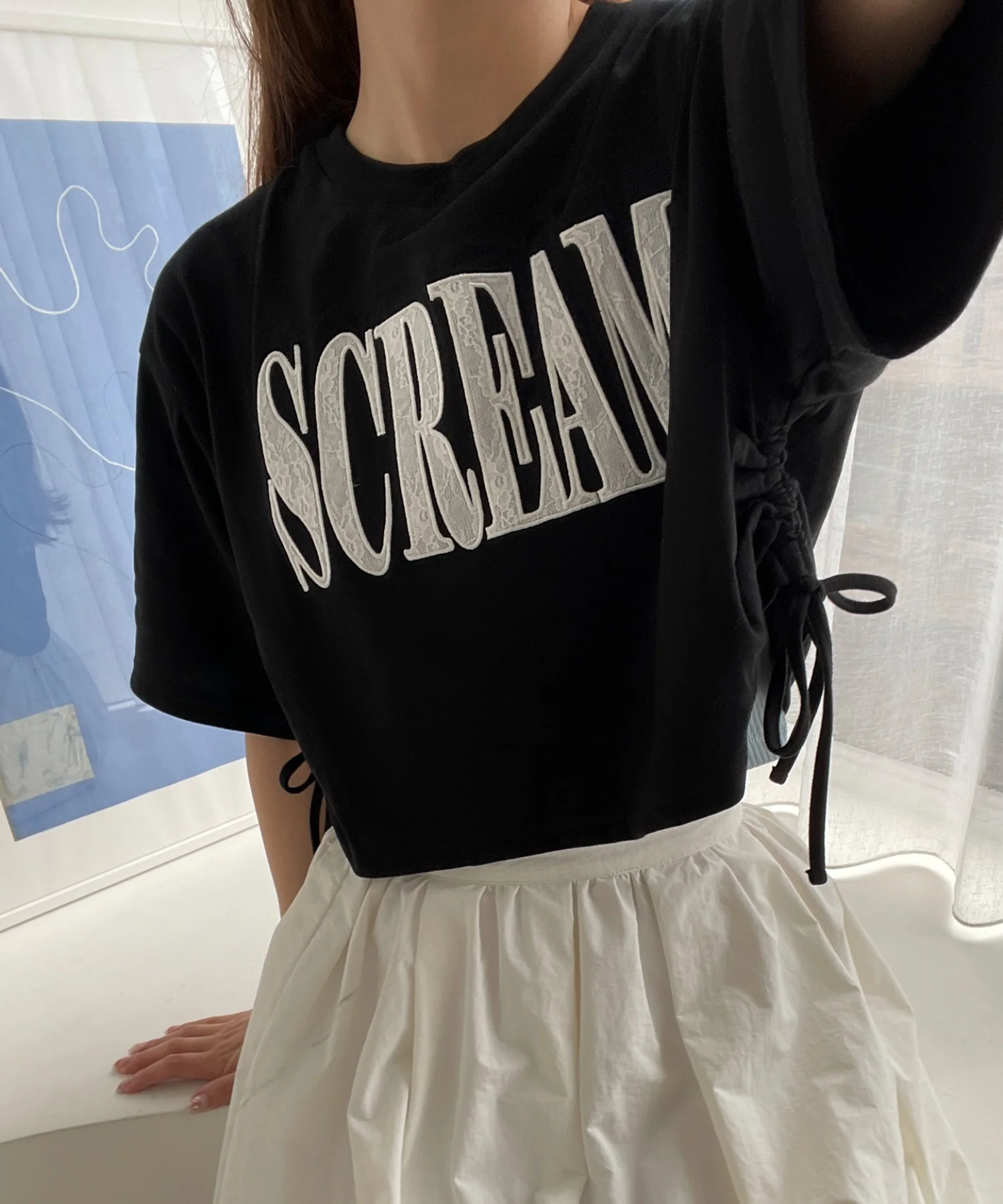 ロゴレースドロストショートT - Image 11