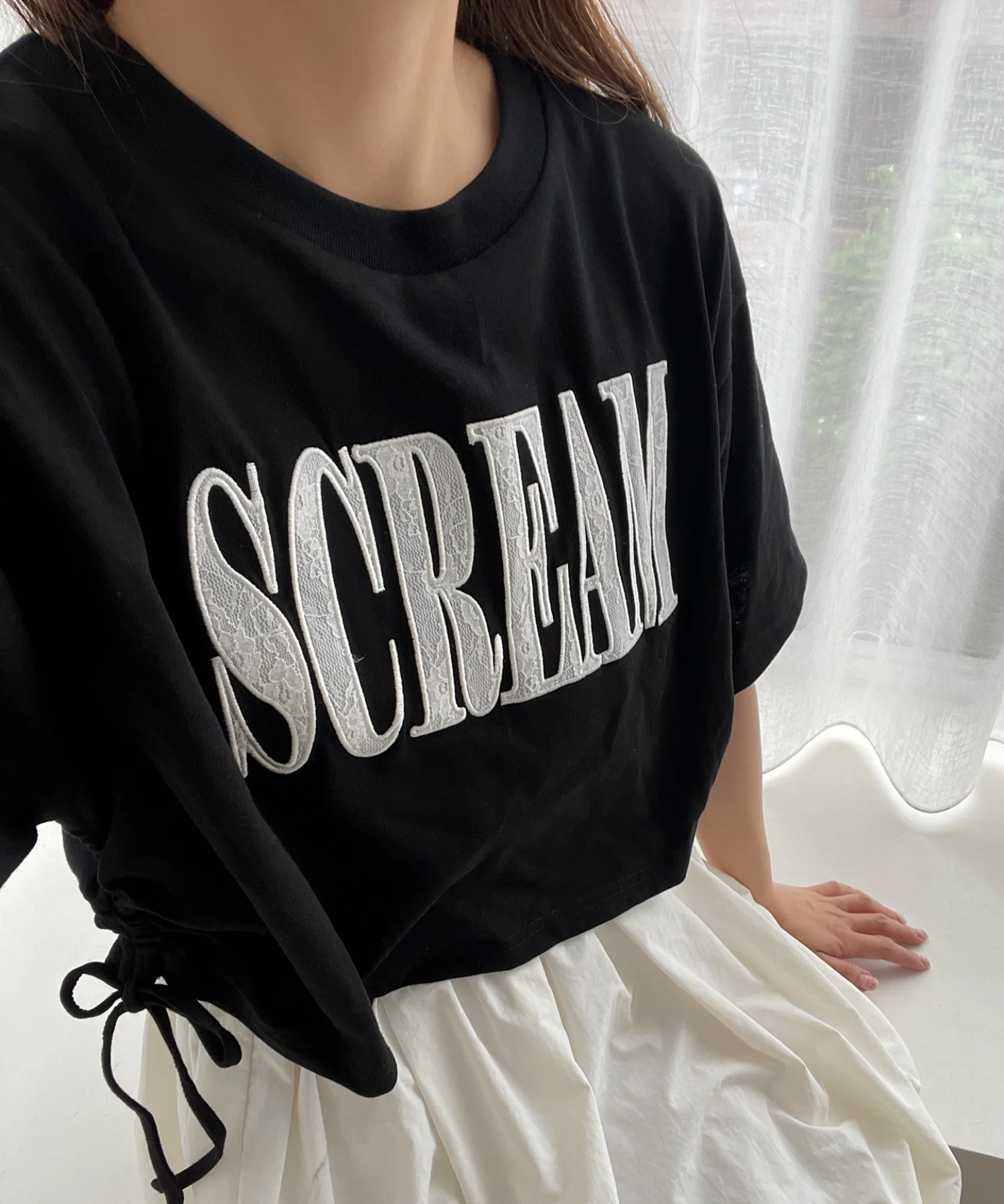 ロゴレースドロストショートT - Image 12
