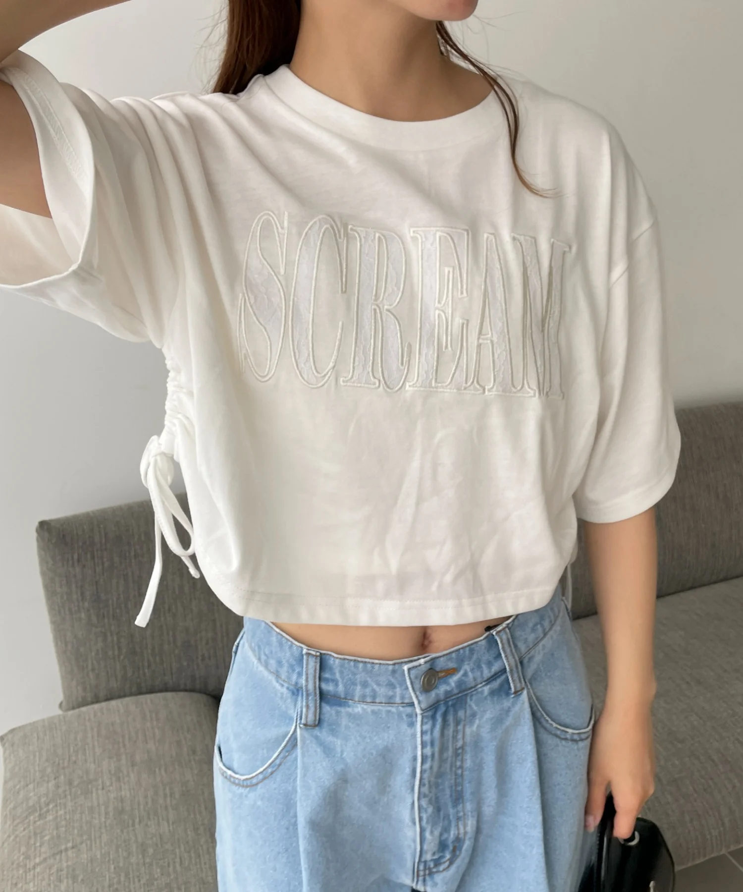 ロゴレースドロストショートT - Image 5