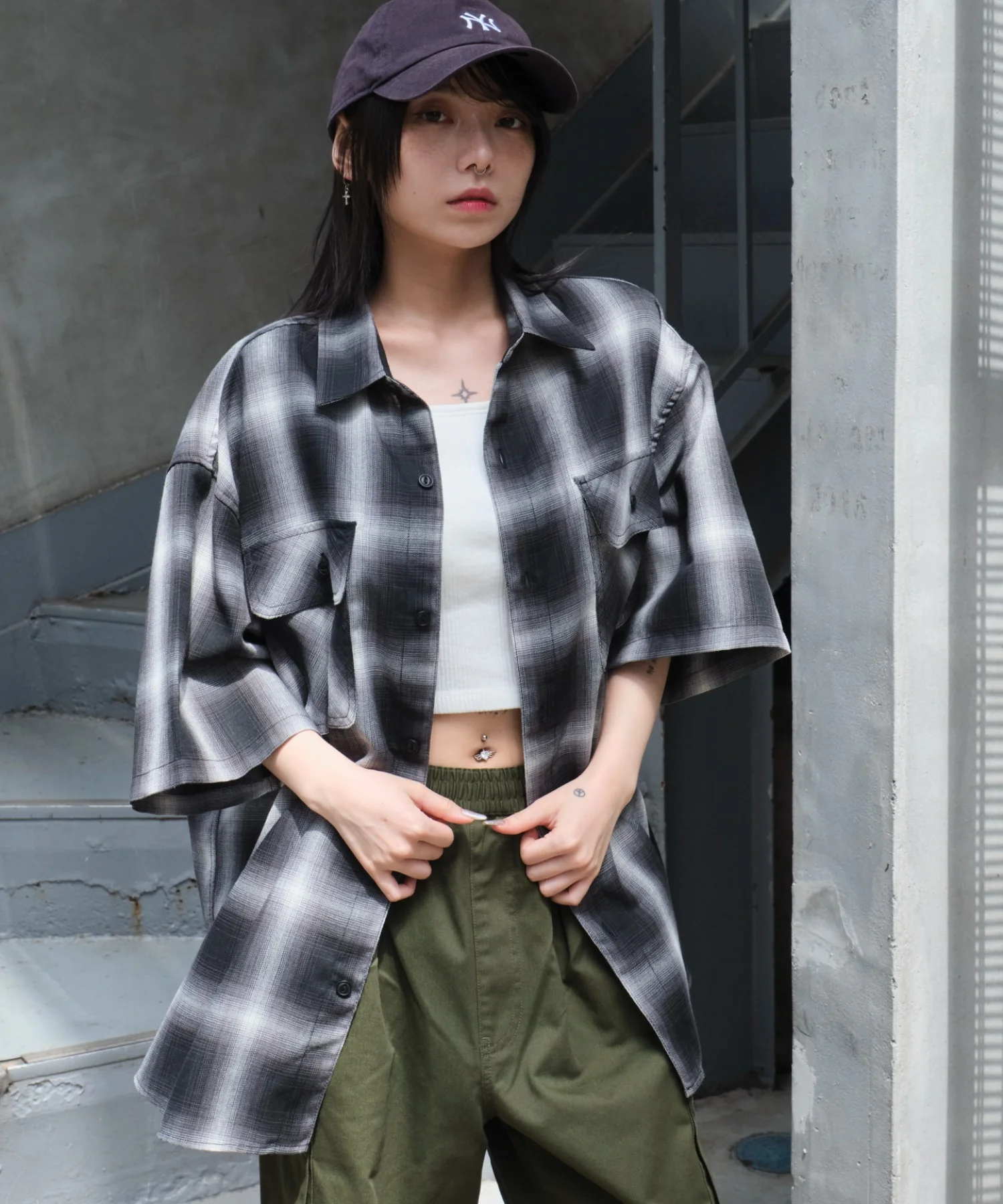 オンブレチェックシャツ（SS） - Image 3