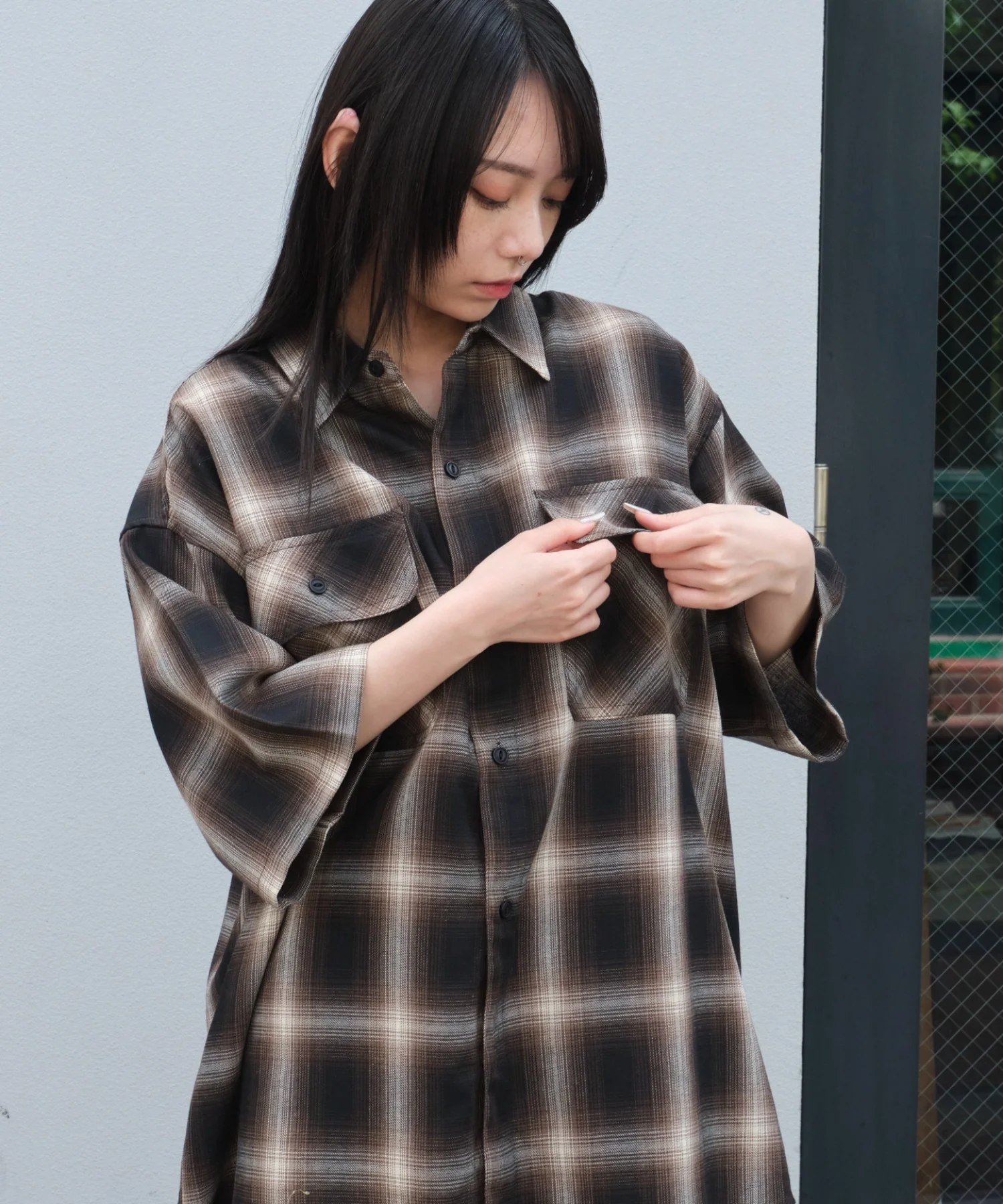 オンブレチェックシャツ（SS） - Image 4