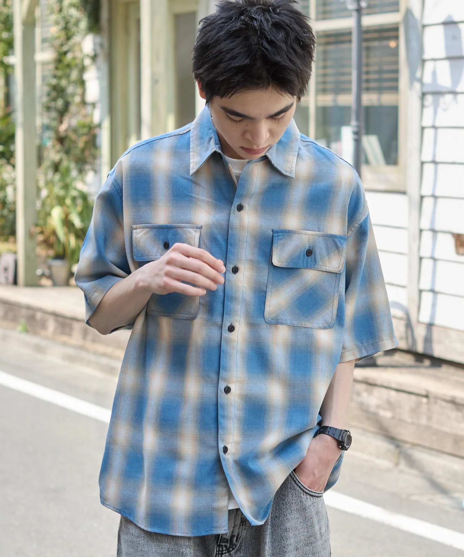 オンブレチェックシャツ（SS） - Image 46