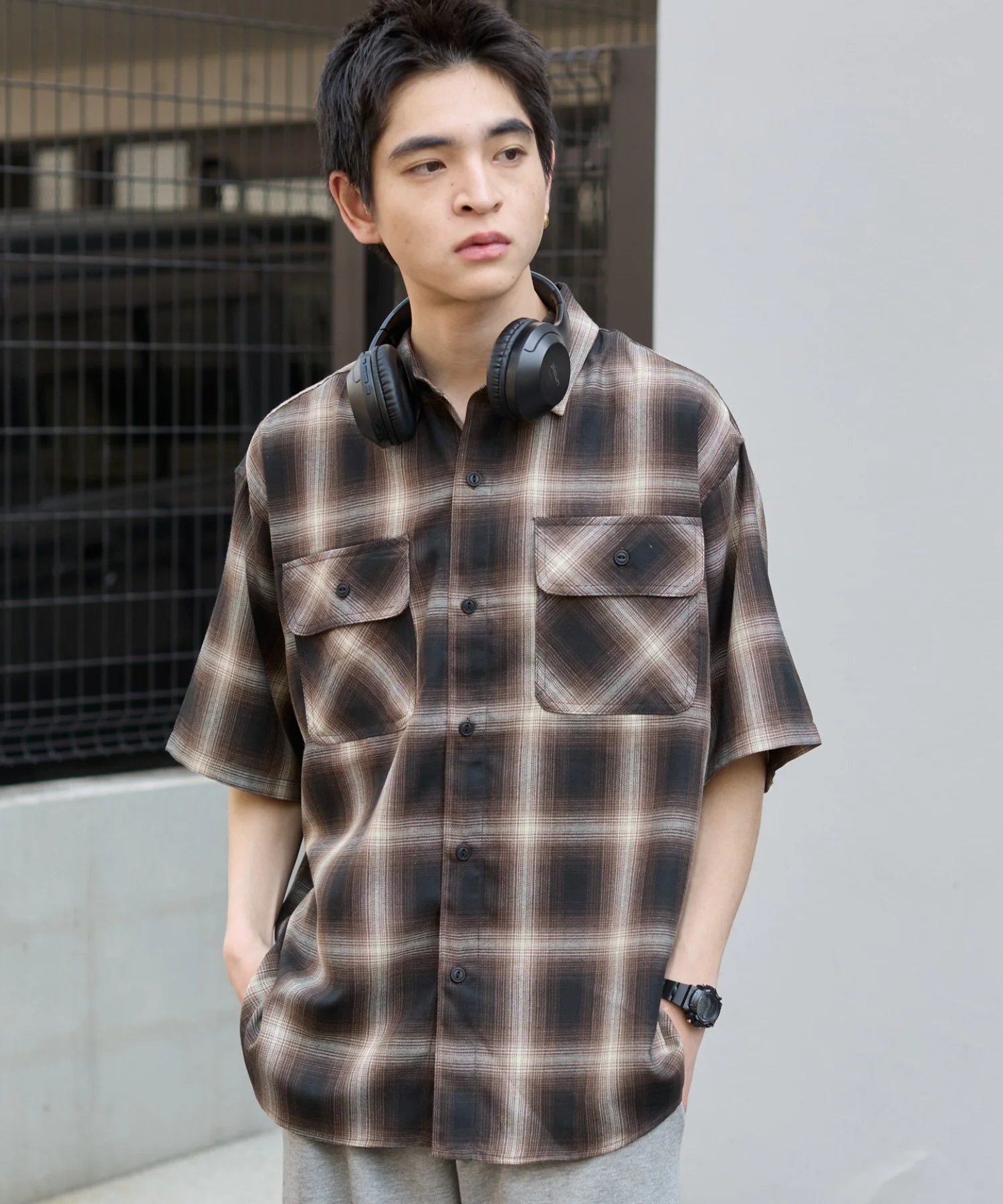 オンブレチェックシャツ（SS） - Image 9