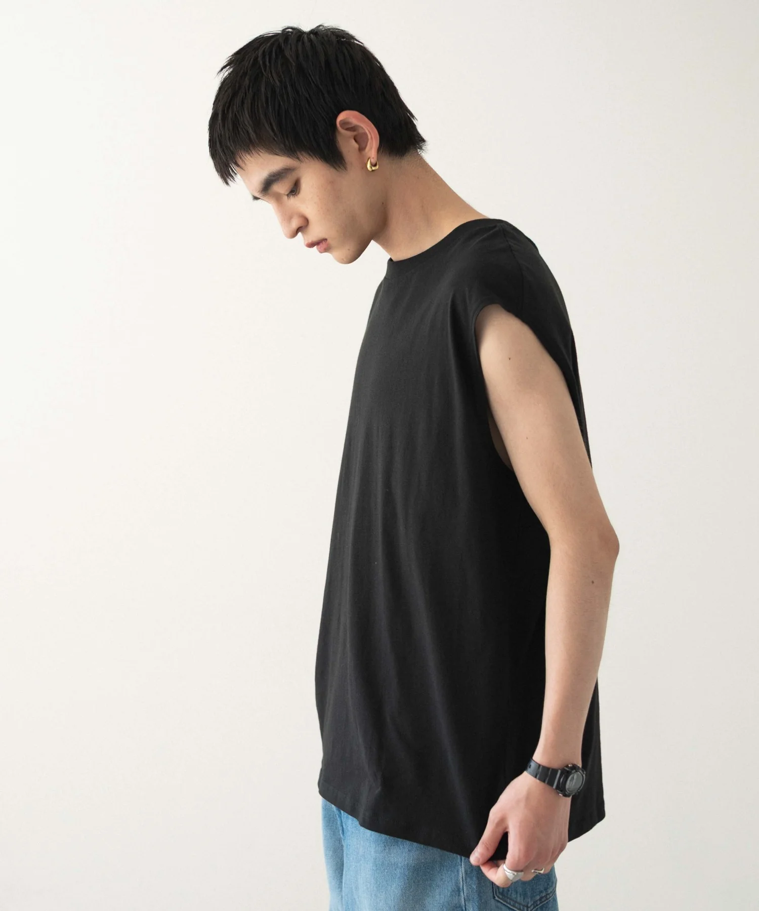 スリーブレスコットンT - Image 24