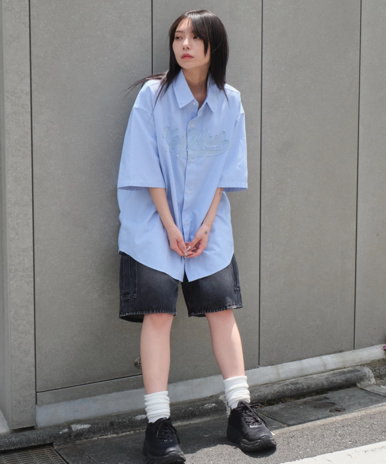 オックスフォードダメージアップリケシャツ（SS） - Image 19