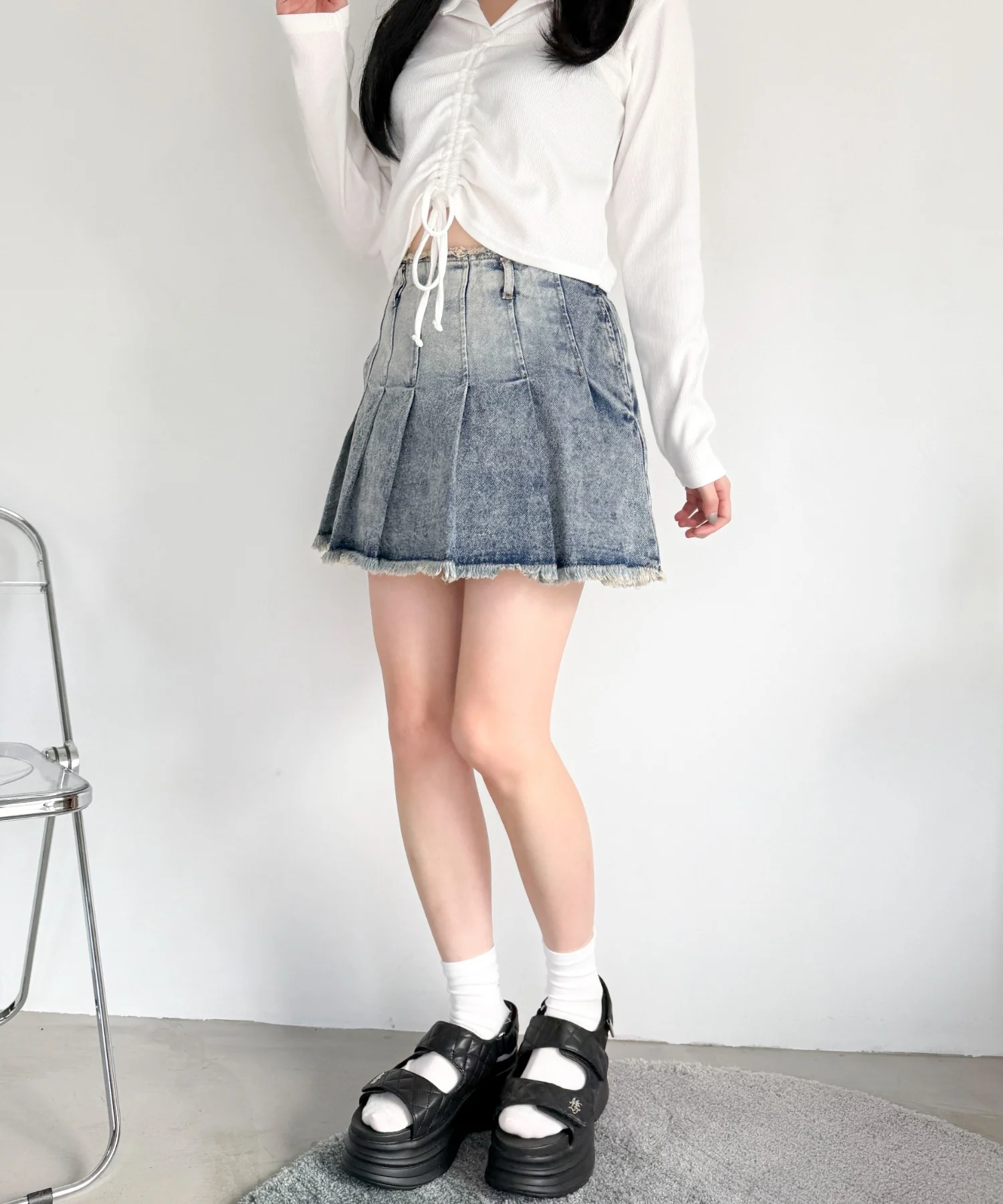 厚底キルティングサンダル - Image 10