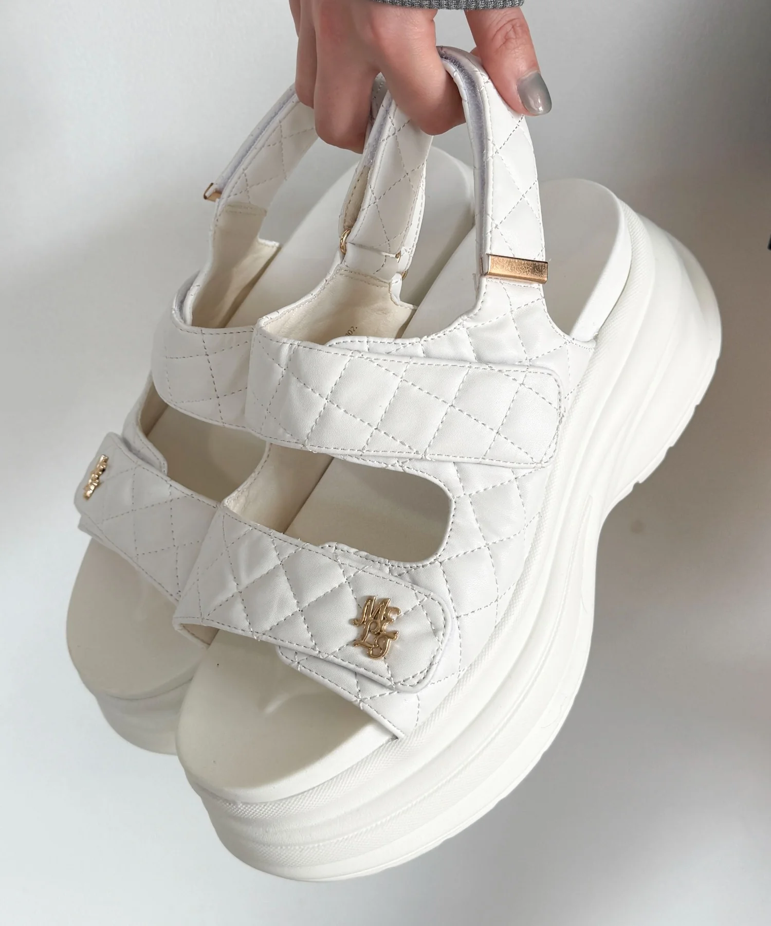厚底キルティングサンダル - Image 5