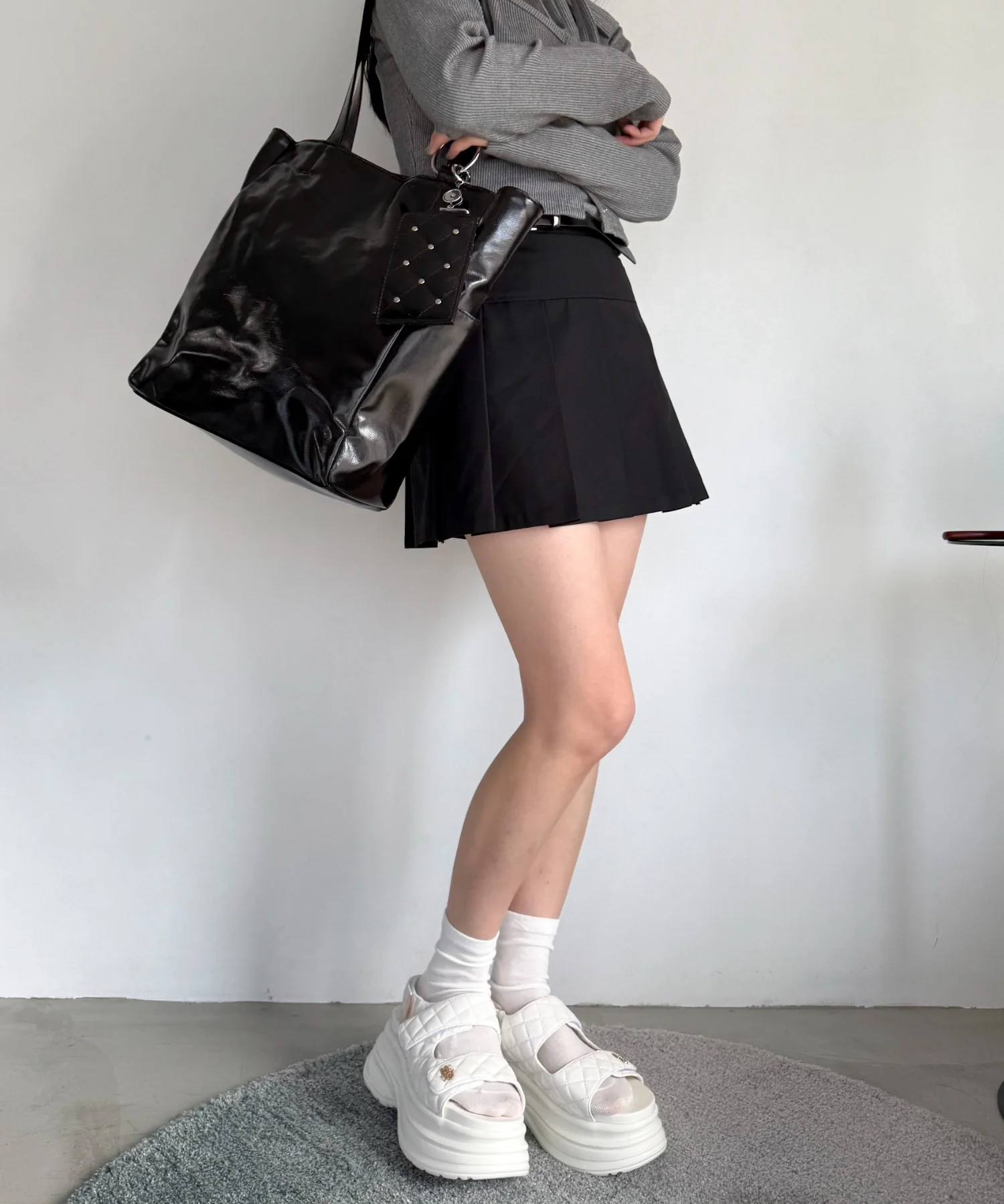厚底キルティングサンダル - Image 7