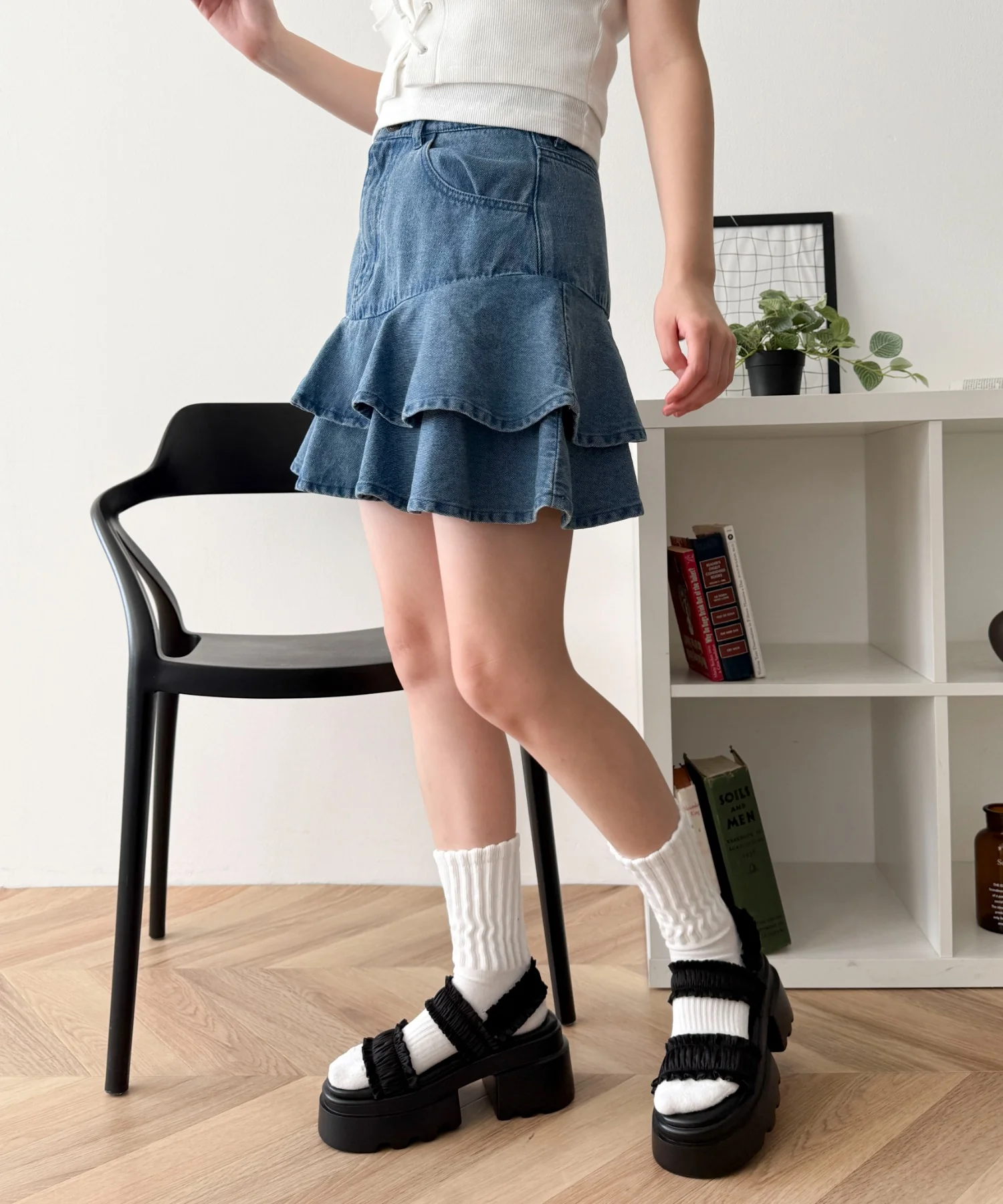 厚底フリルギャザーサンダル - Image 27