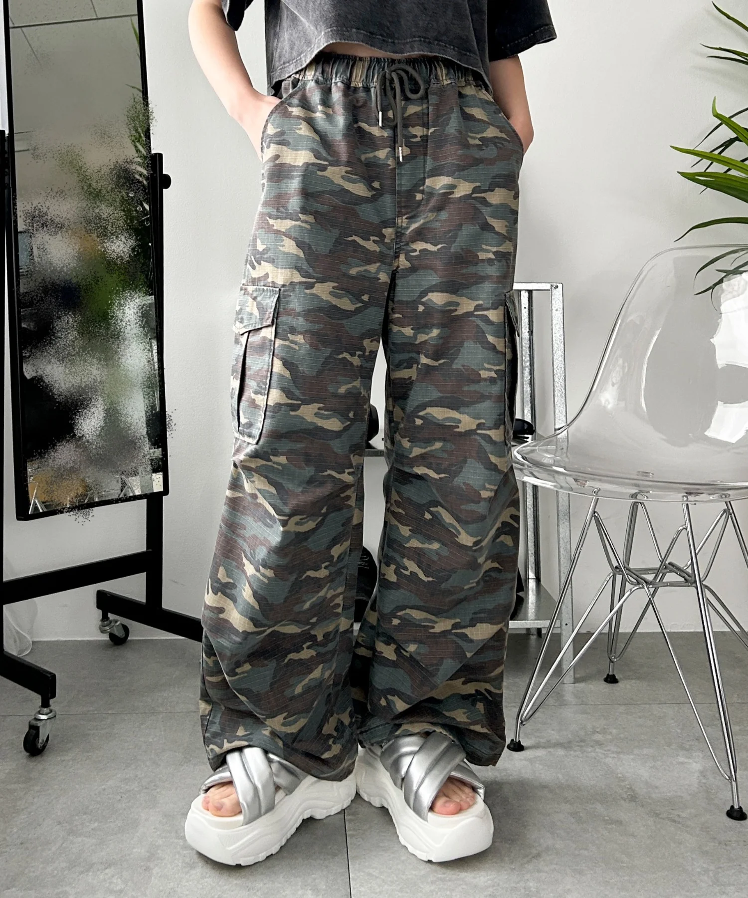 パテッドクロス厚底サンダル - Image 11