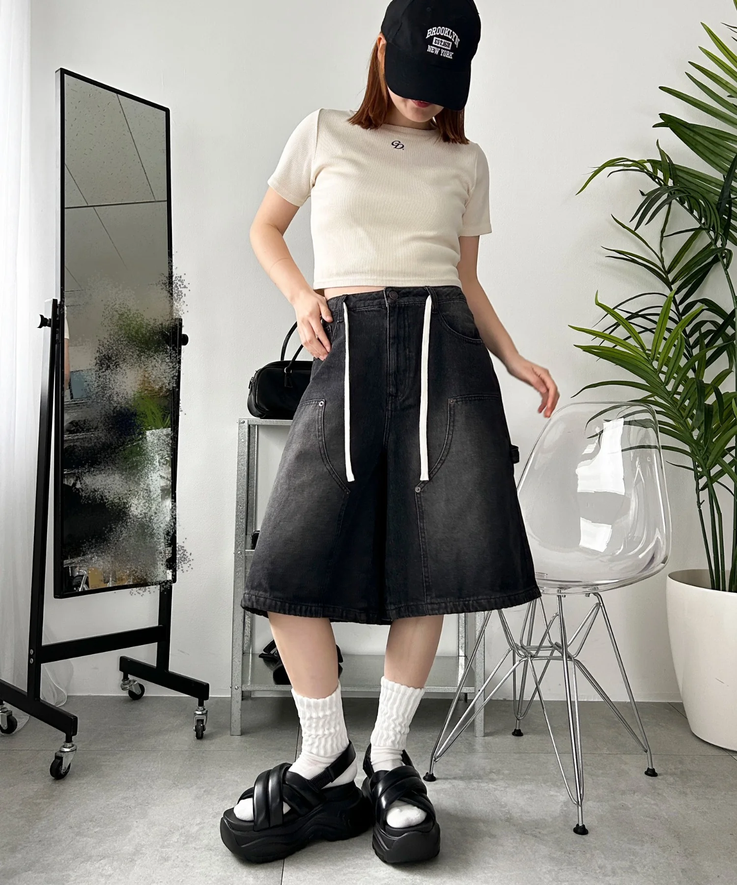 パテッドクロス厚底サンダル - Image 6