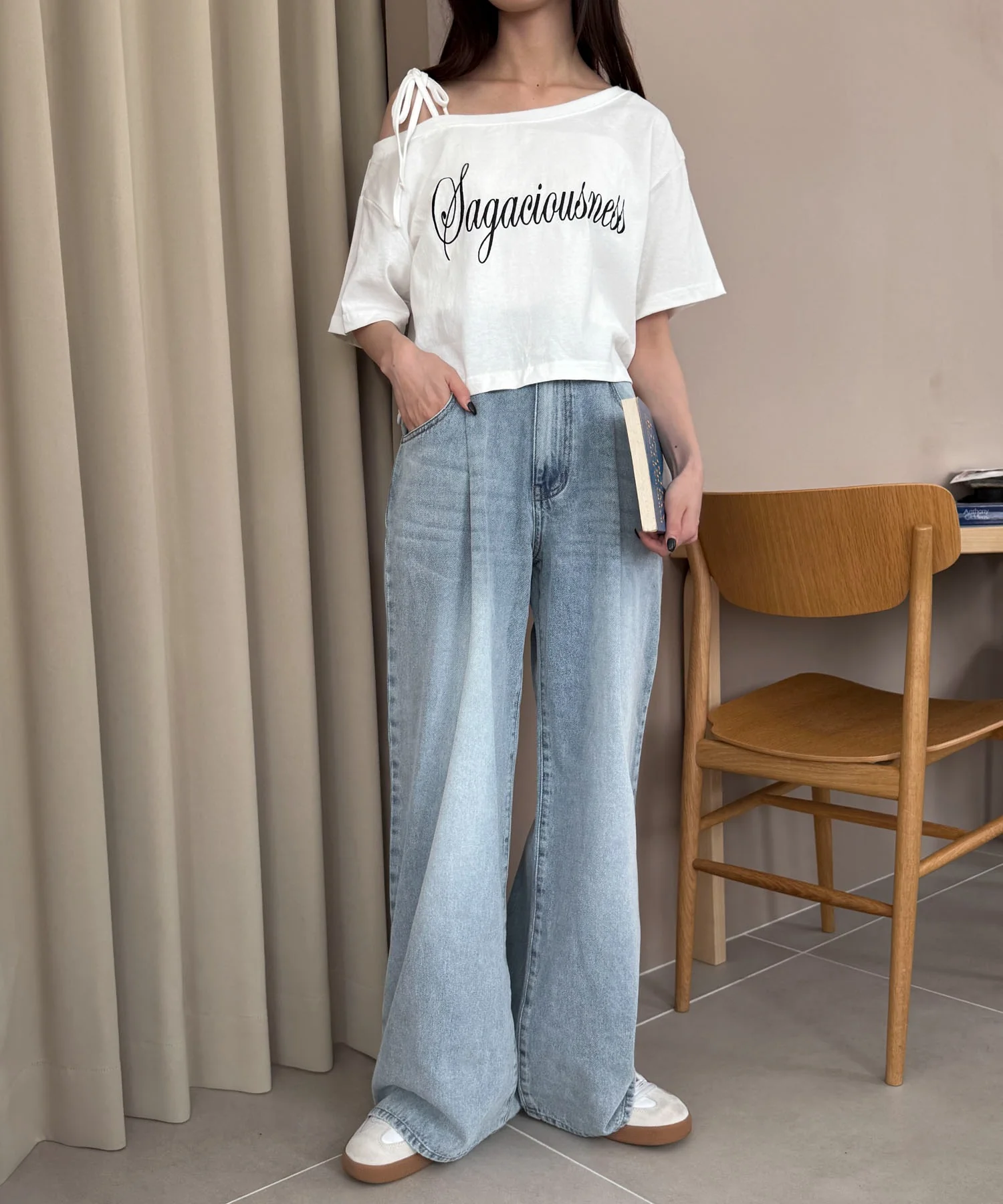 モチーフデニムタックパンツ - Image 6