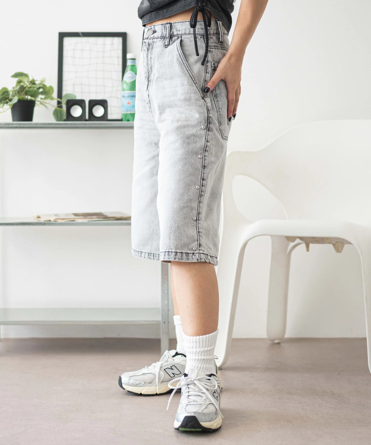 ロゴスタッズハーフパンツ - Image 12