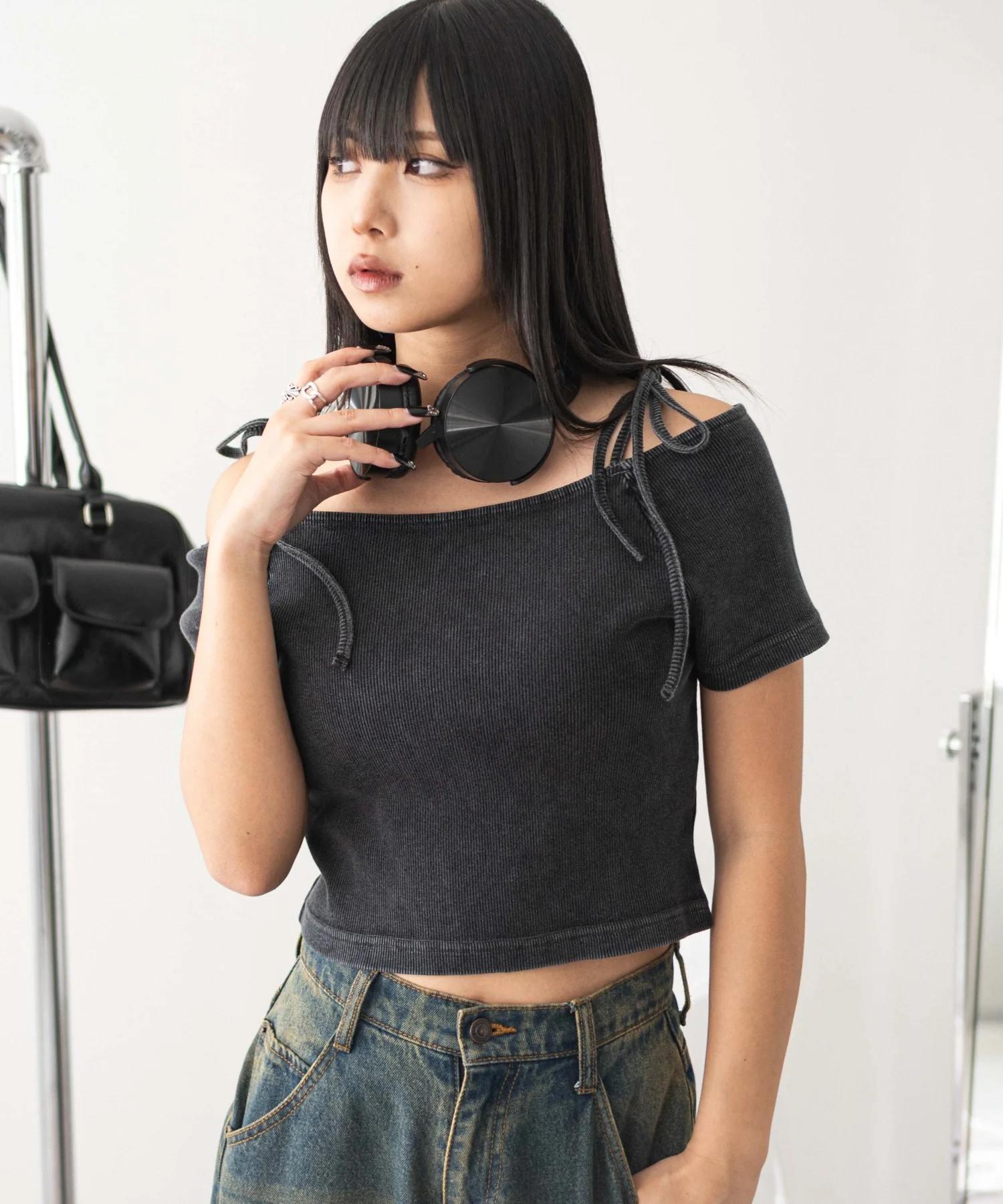 ヴィンテージウォッシュオフショルちびT - Image 8