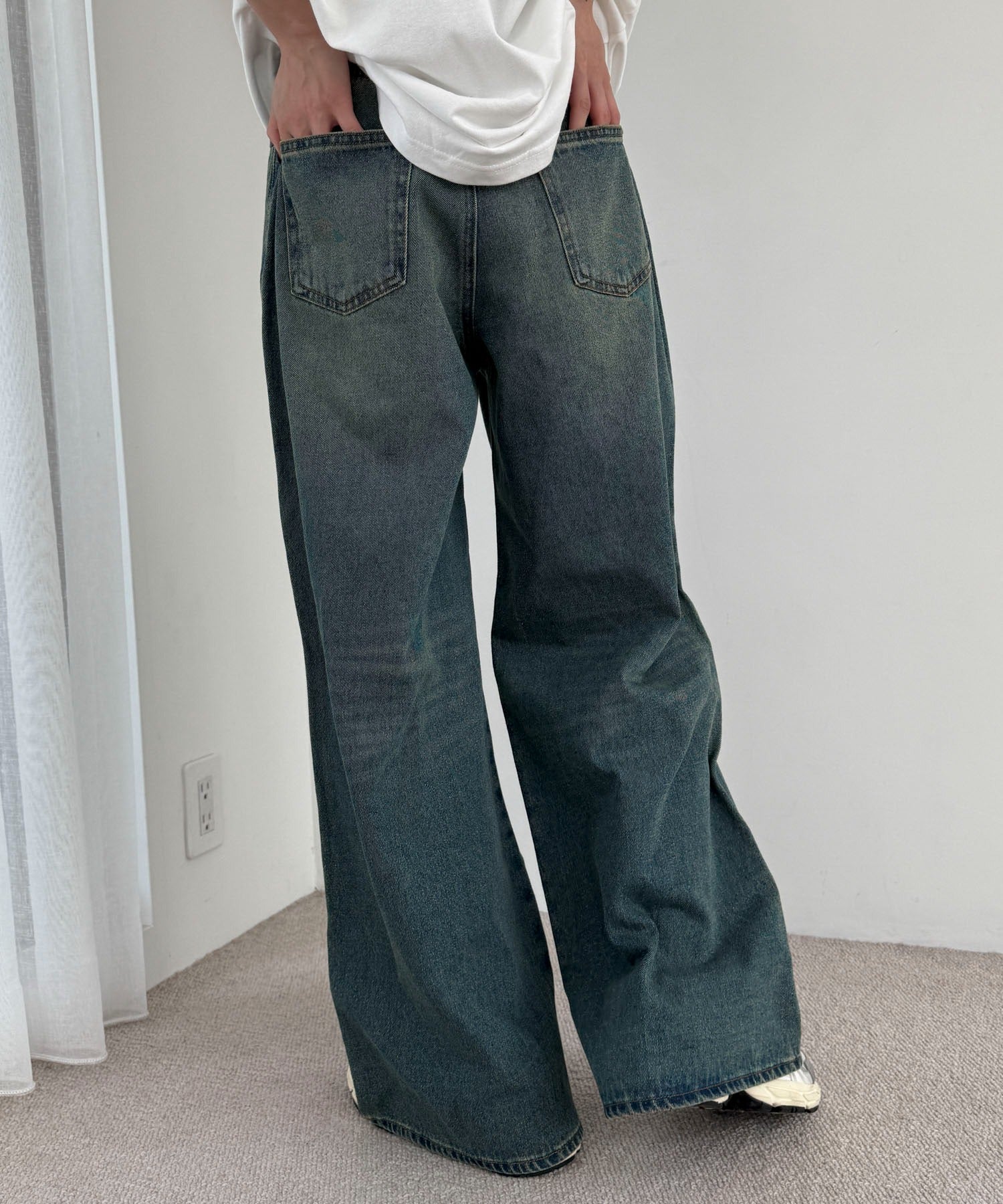 ダメージワイドデニムパンツ - Image 13