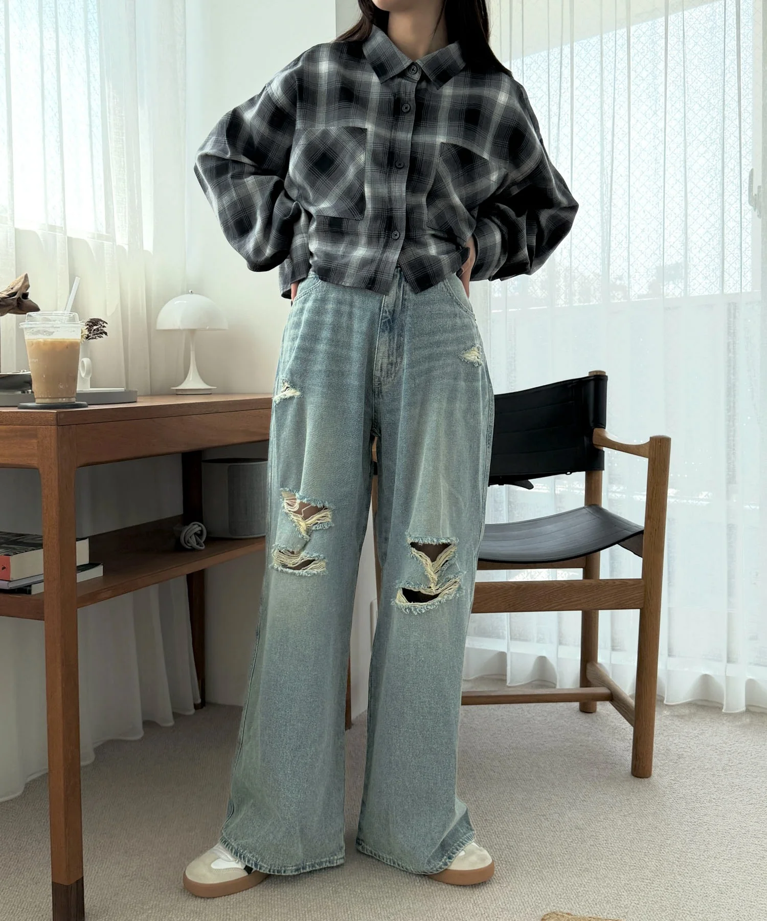 ダメージワイドデニムパンツ - Image 9