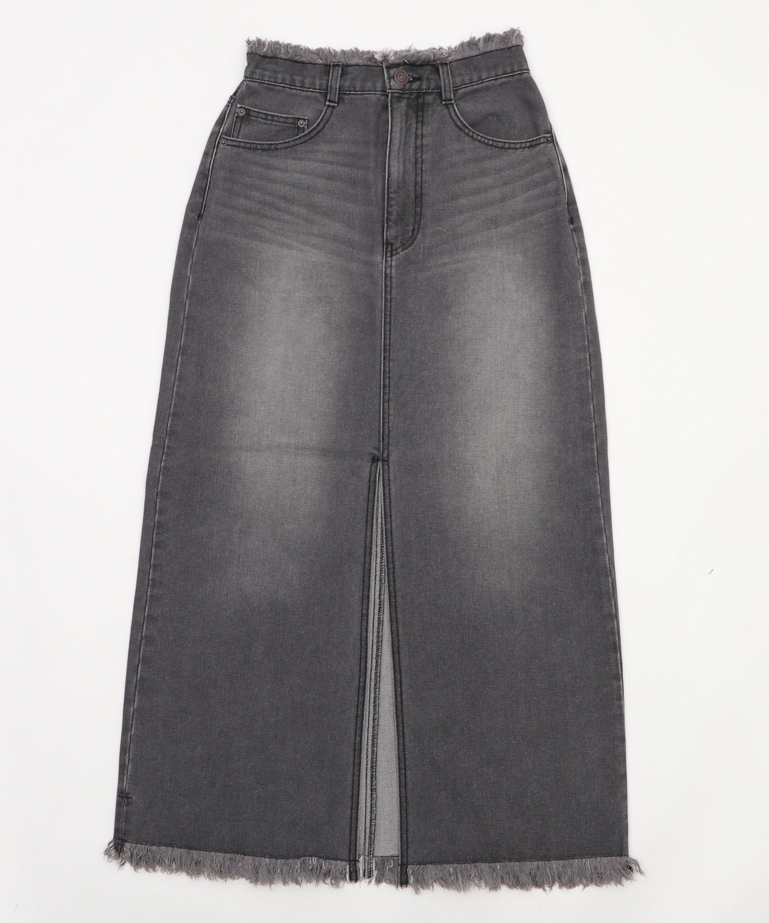 フリンジロングスリットデニムスカート - Image 15
